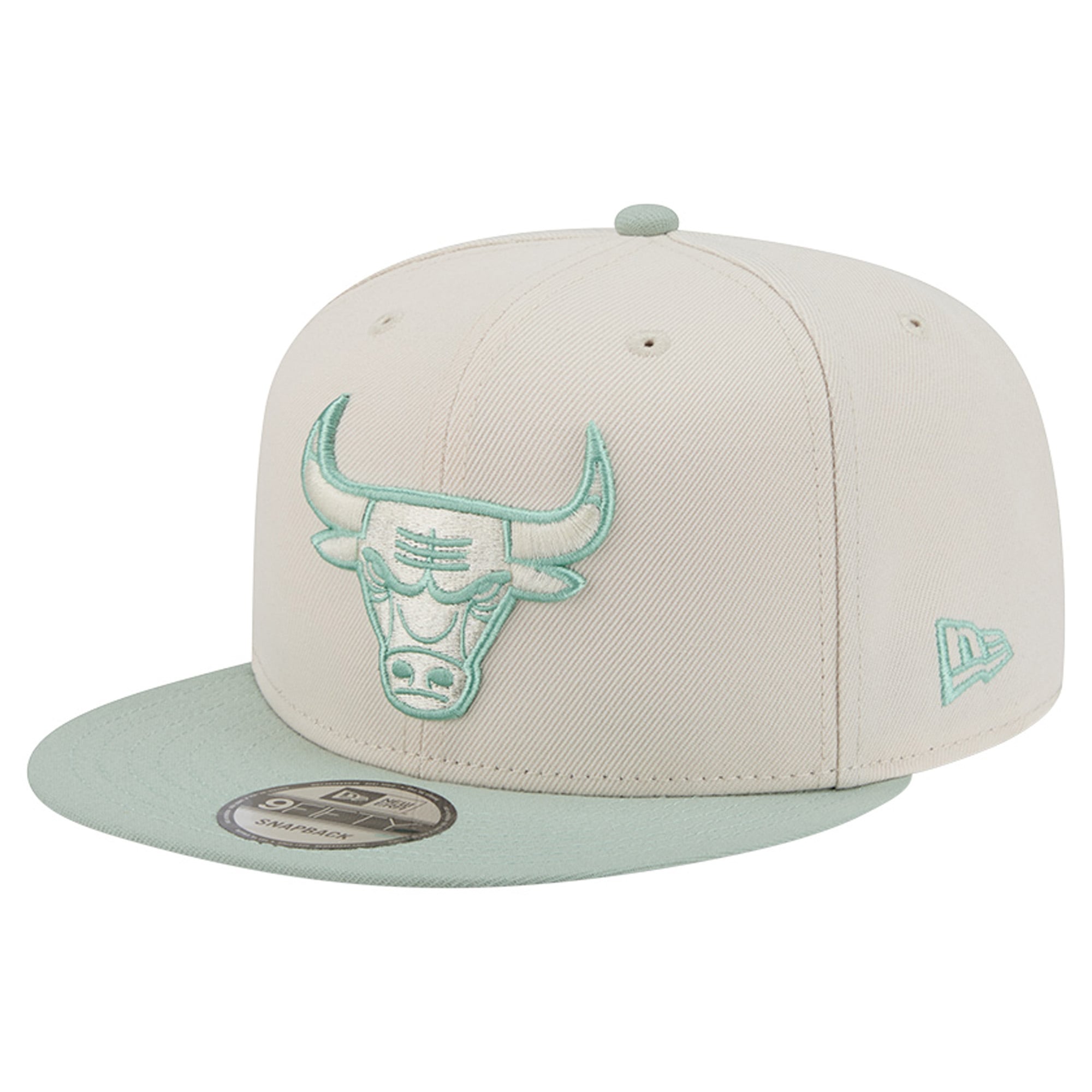 Men's Chicago Bulls  New Era Cream/Light Green Color Pack 9FIFTY Snapback Hat