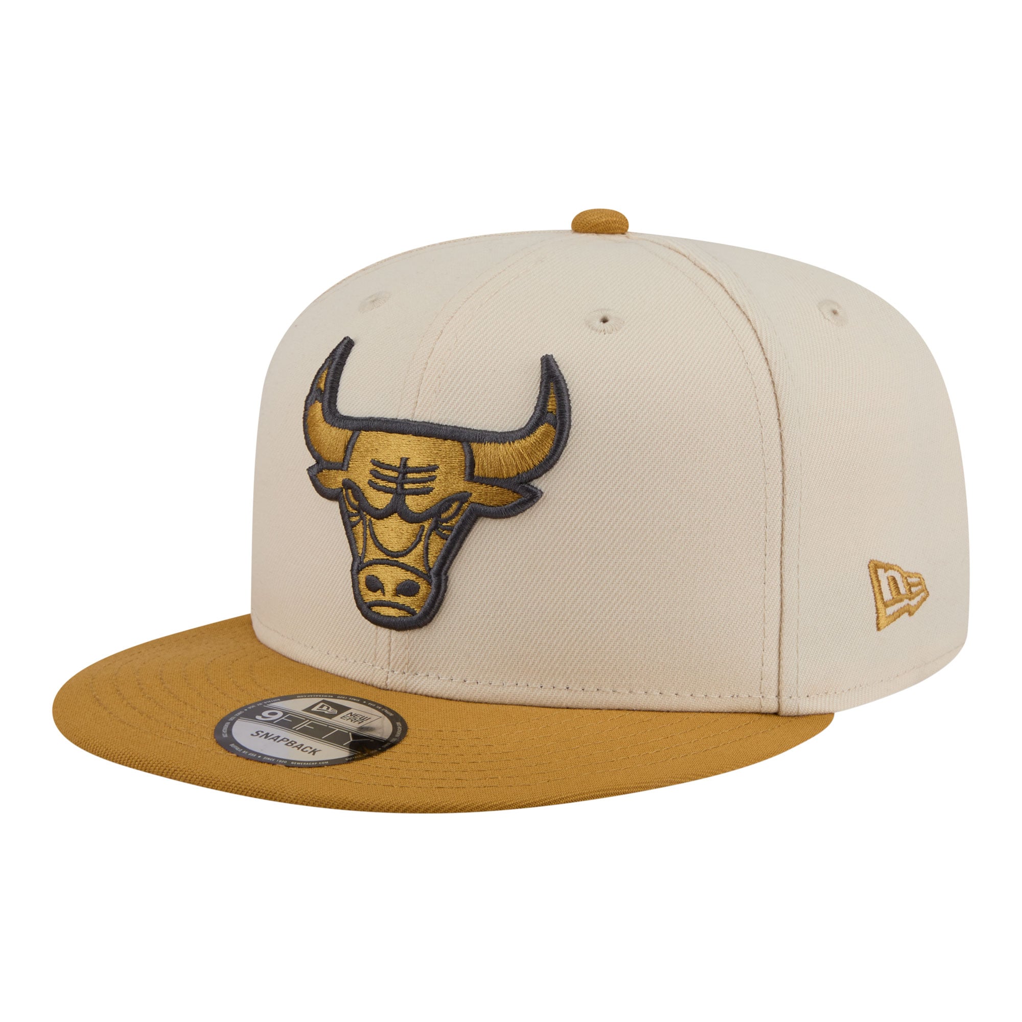 Men's New Era Cream/Tan Chicago Bulls Two-Tone Color Pack 9FIFTY Snapback Hat