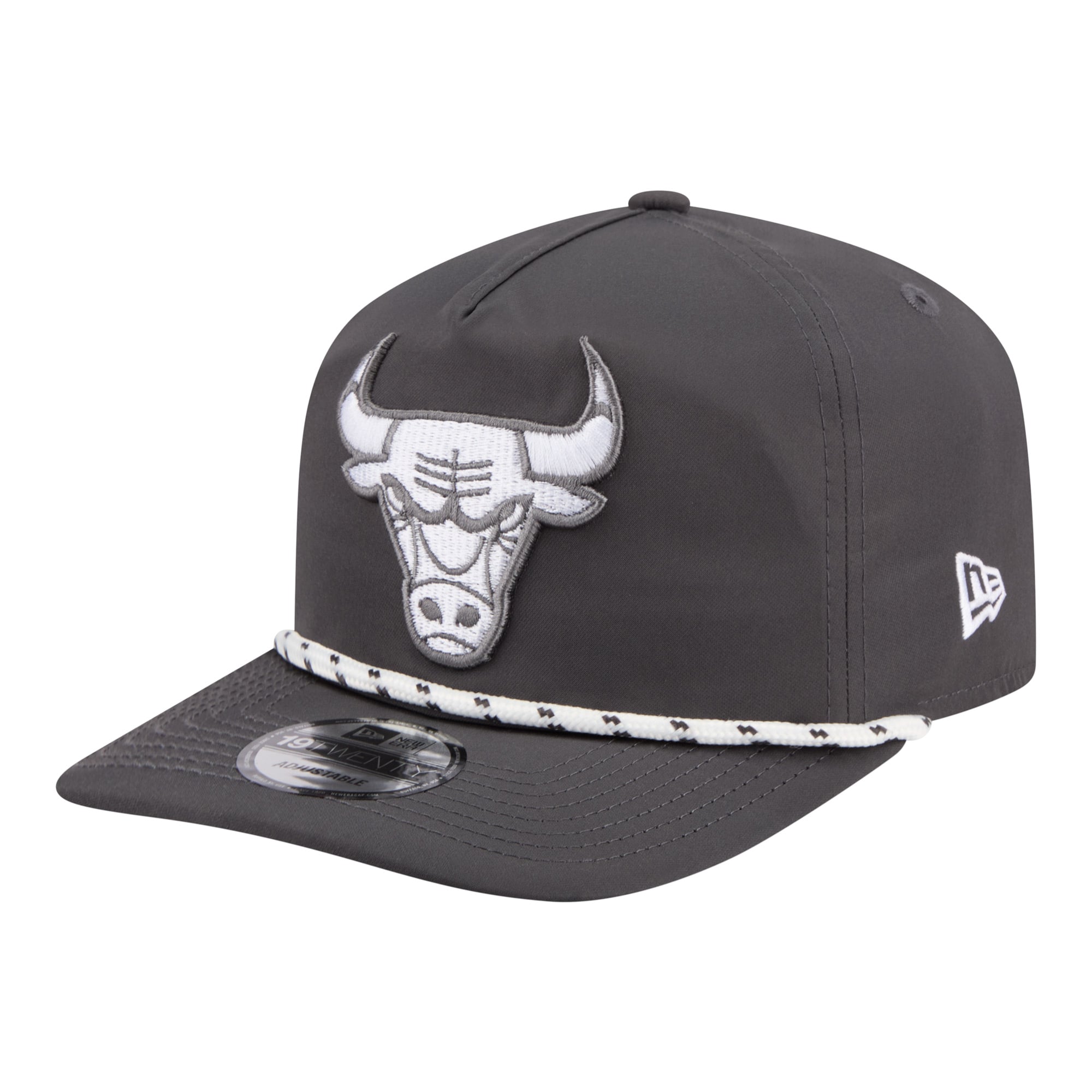 Men's New Era Graphite Chicago Bulls Tonal Rope 19TWENTY Adjustable Hat