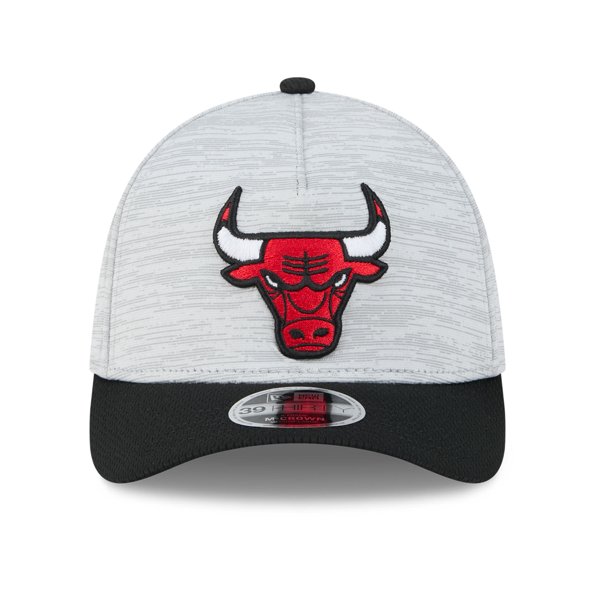 Casquette New Era grise Chicago Bulls 39THIRTY M-Crown Tech Stretch pour homme