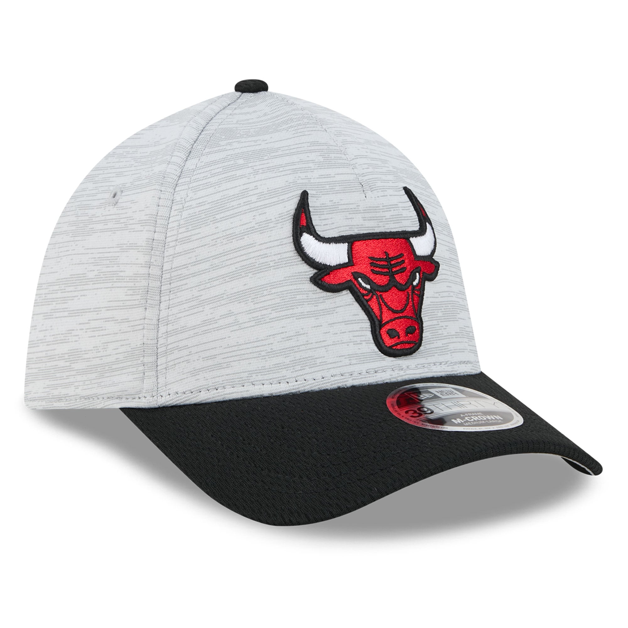 Casquette New Era grise Chicago Bulls 39THIRTY M-Crown Tech Stretch pour homme