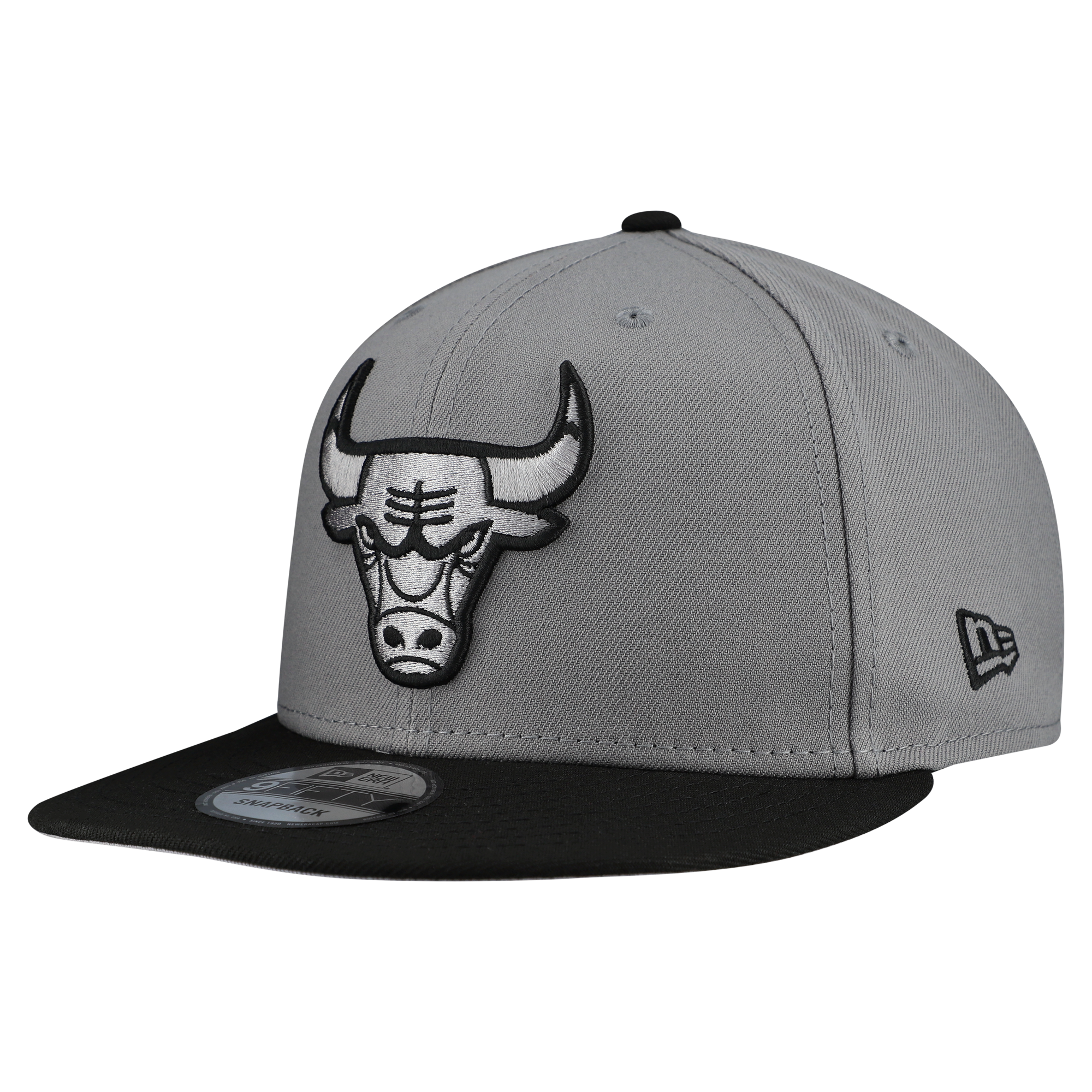 Men's Chicago Bulls New Era Gray Core Logo Storm Gray Two-Tone 9FIFTY Snapback Hat