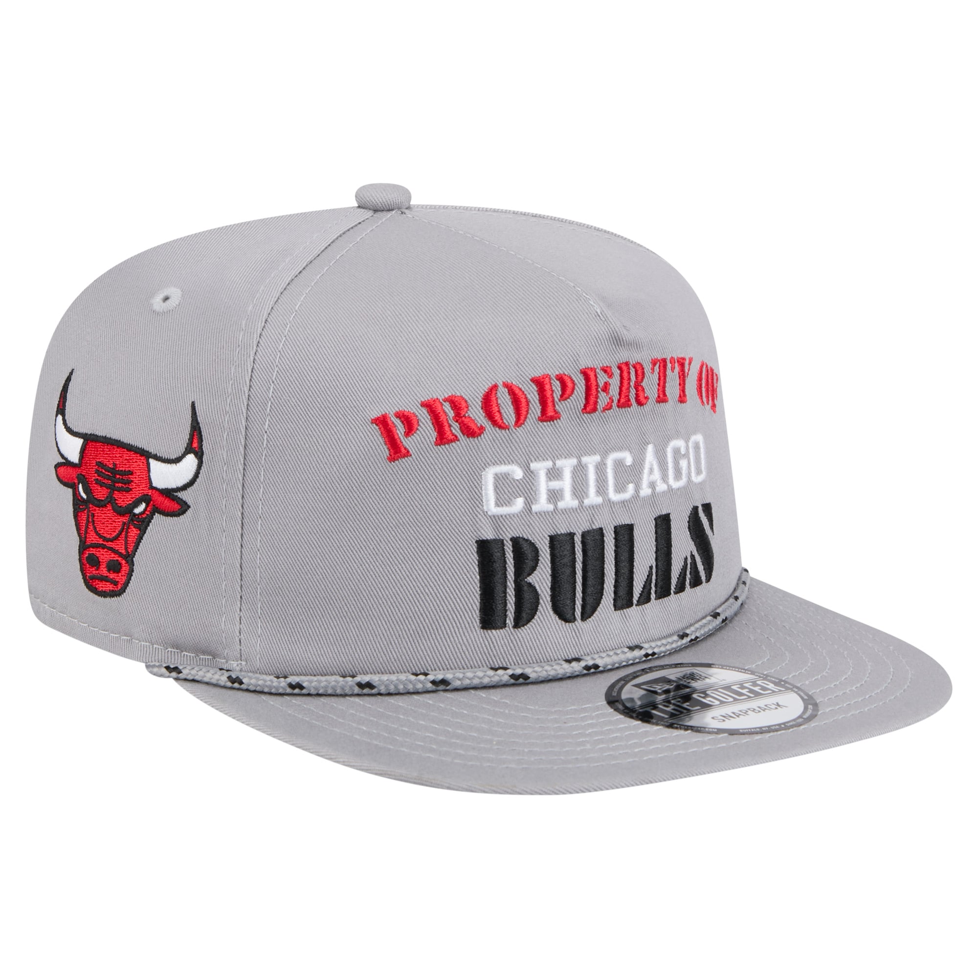 Men's Chicago Bulls New Era Gray Throwback Property Of Golfer Snapback Hat