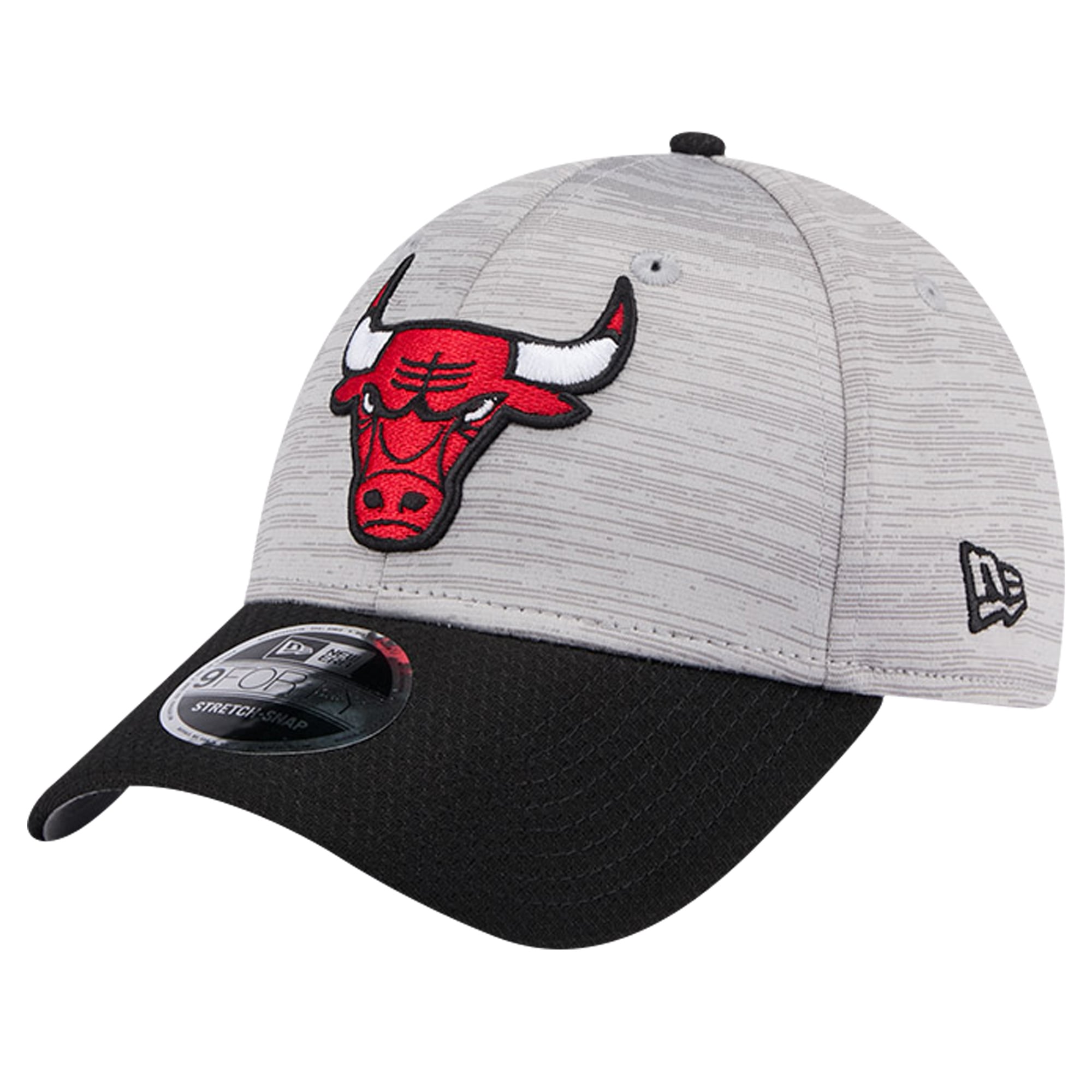 Men's Chicago Bulls New Era Heather Gray/Black Active Digi-Tech Two-Tone 9FORTY Adjustable Hat