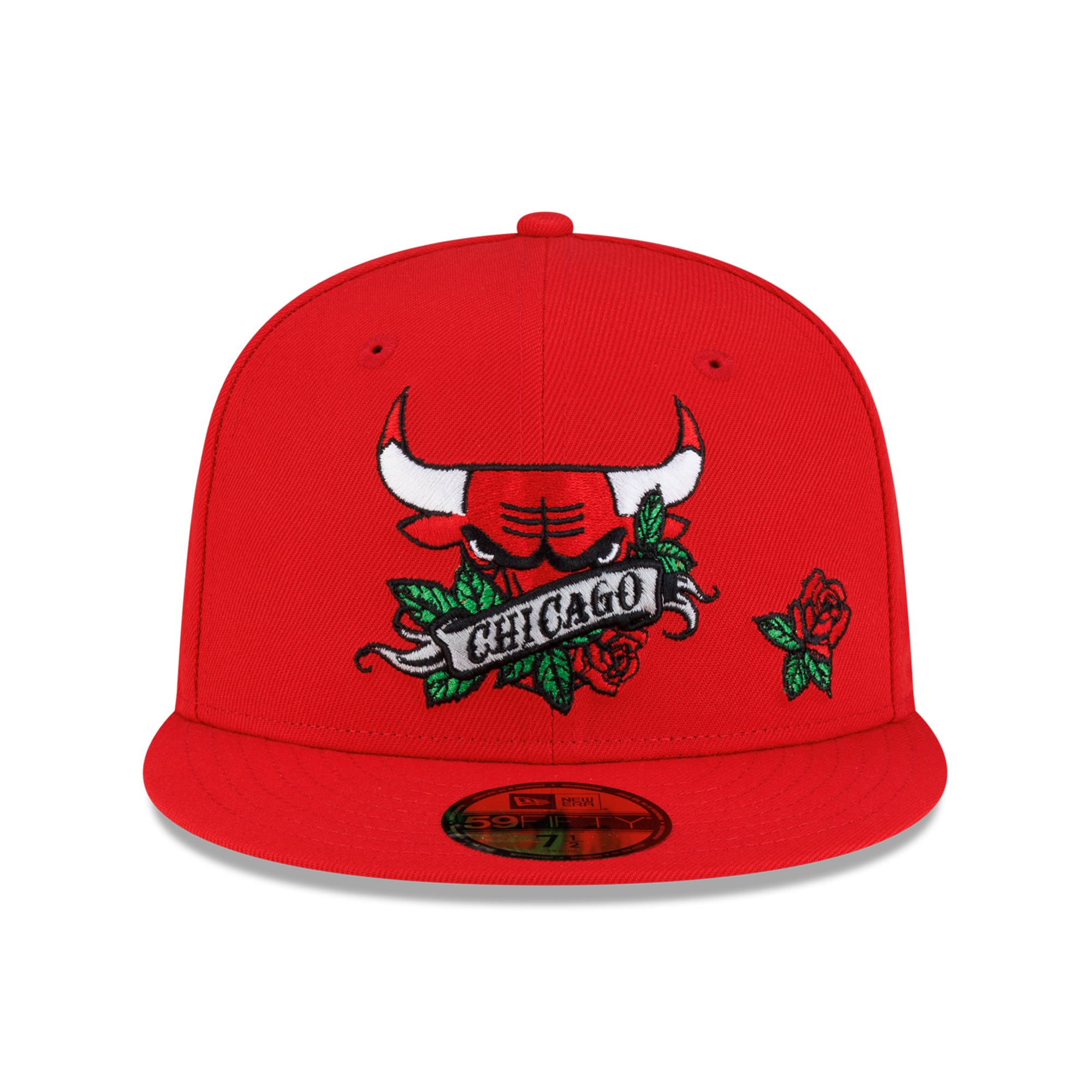 Casquette ajustée New Era 59FIFTY rouge Chicago Bulls Rose Banner pour homme