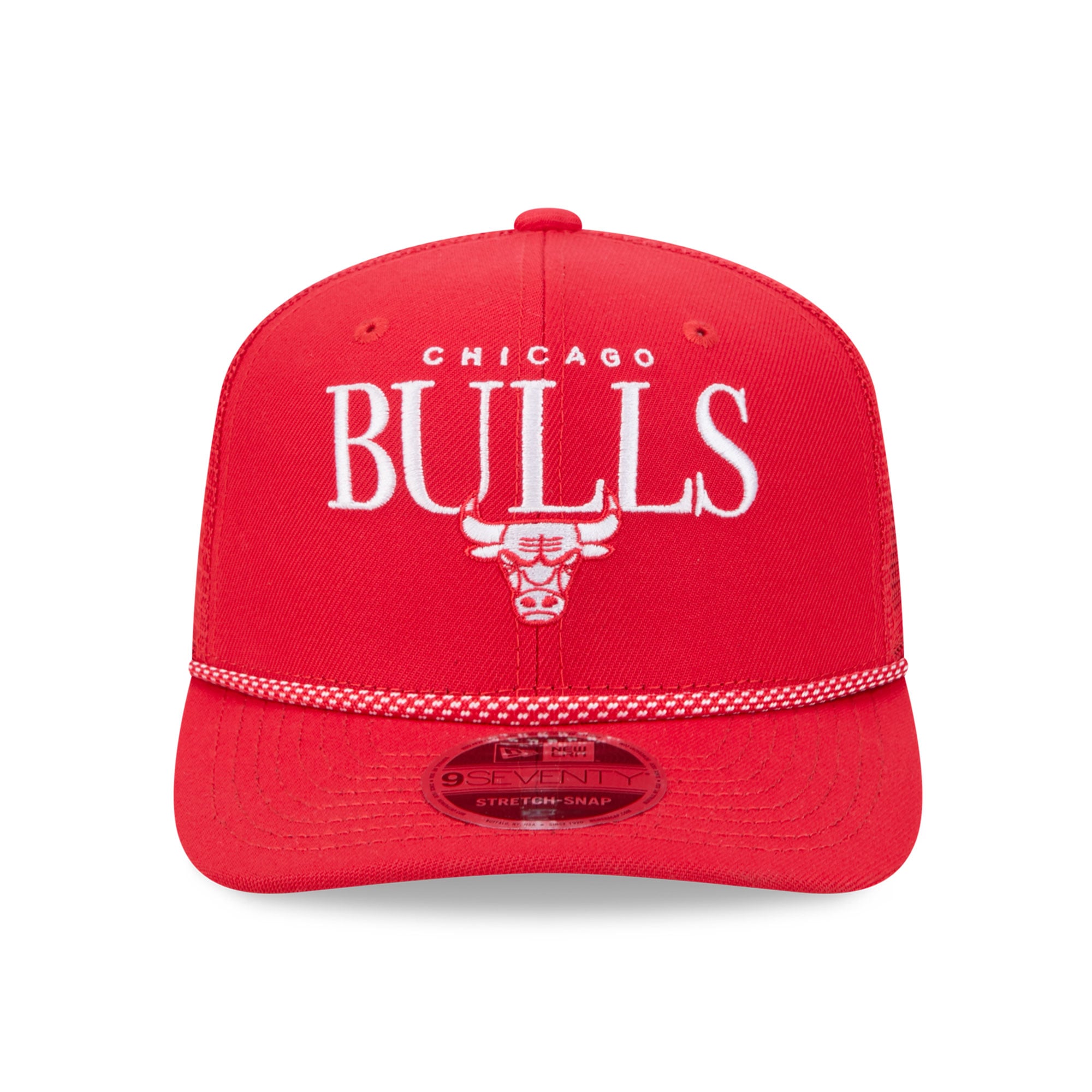 Casquette trucker ajustable New Era rouge Chicago Bulls 9SEVENTY pour homme