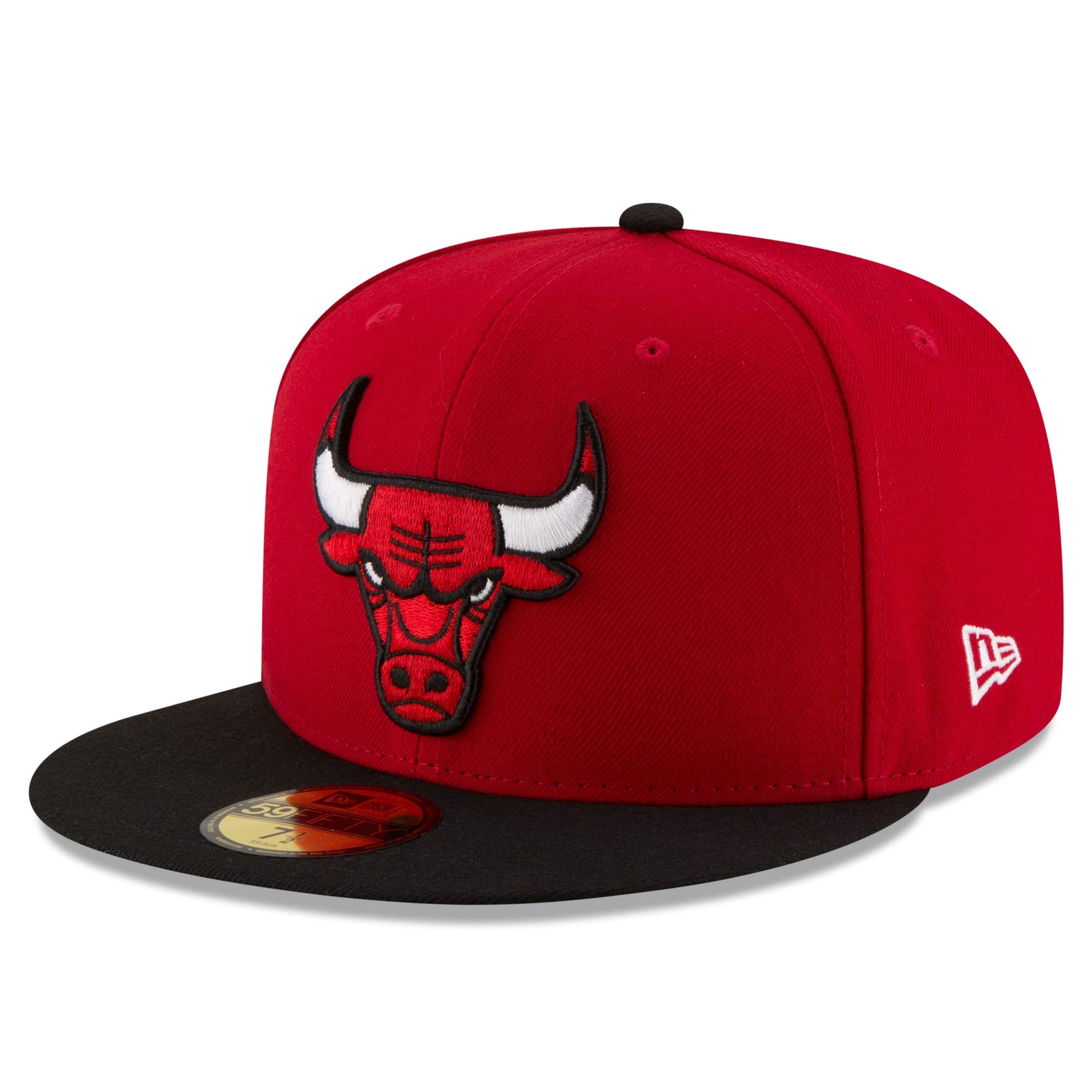 Men's Chicago Bulls New Era Red/Black Official Team Color 2Tone 59FIFTY Fitted Hat