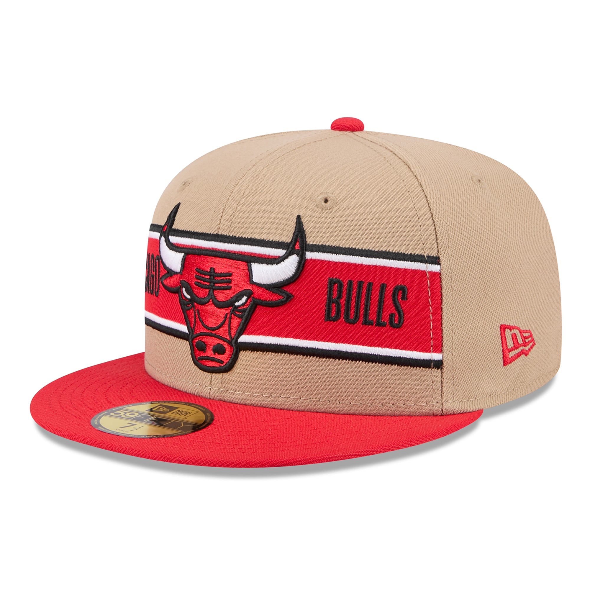 Men's Chicago Bulls New Era Tan/Red 2024 NBA Draft 59FIFTY Fitted Hat