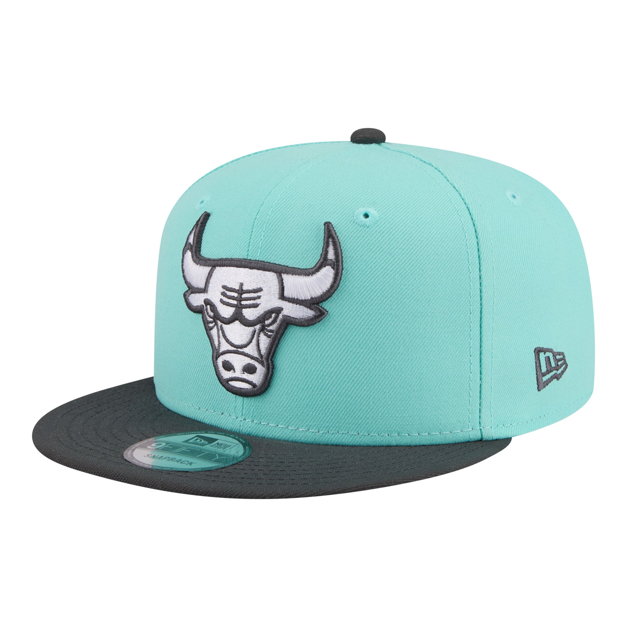 Men's Chicago Bulls New Era Turquoise/Charcoal Color Pack Two-Tone 9FIFTY Snapback Hat