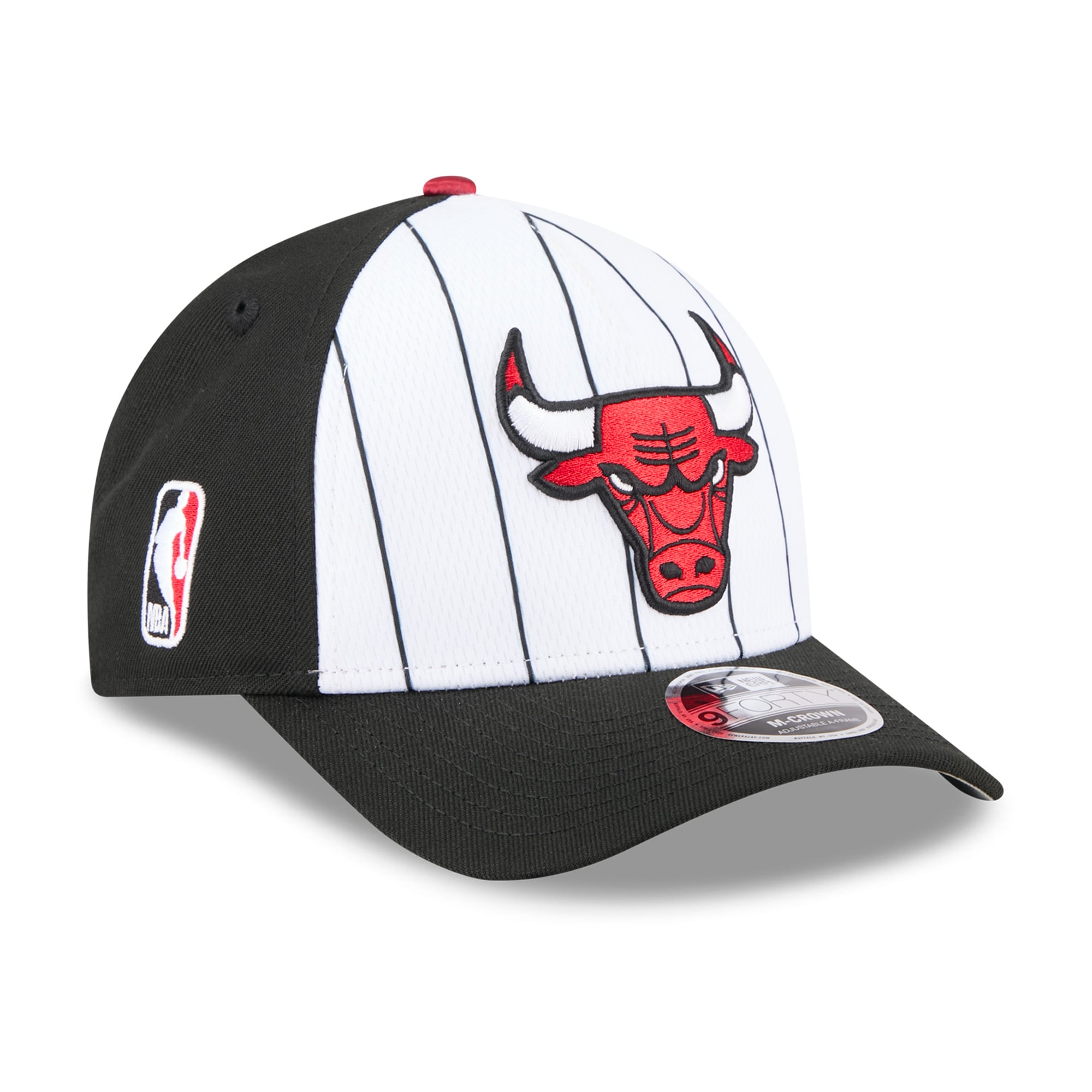 Men's New Era White/Black Chicago Bulls 2025 NBA Tip Off M-Crown A-Frame 9FORTY Adjustable Hat