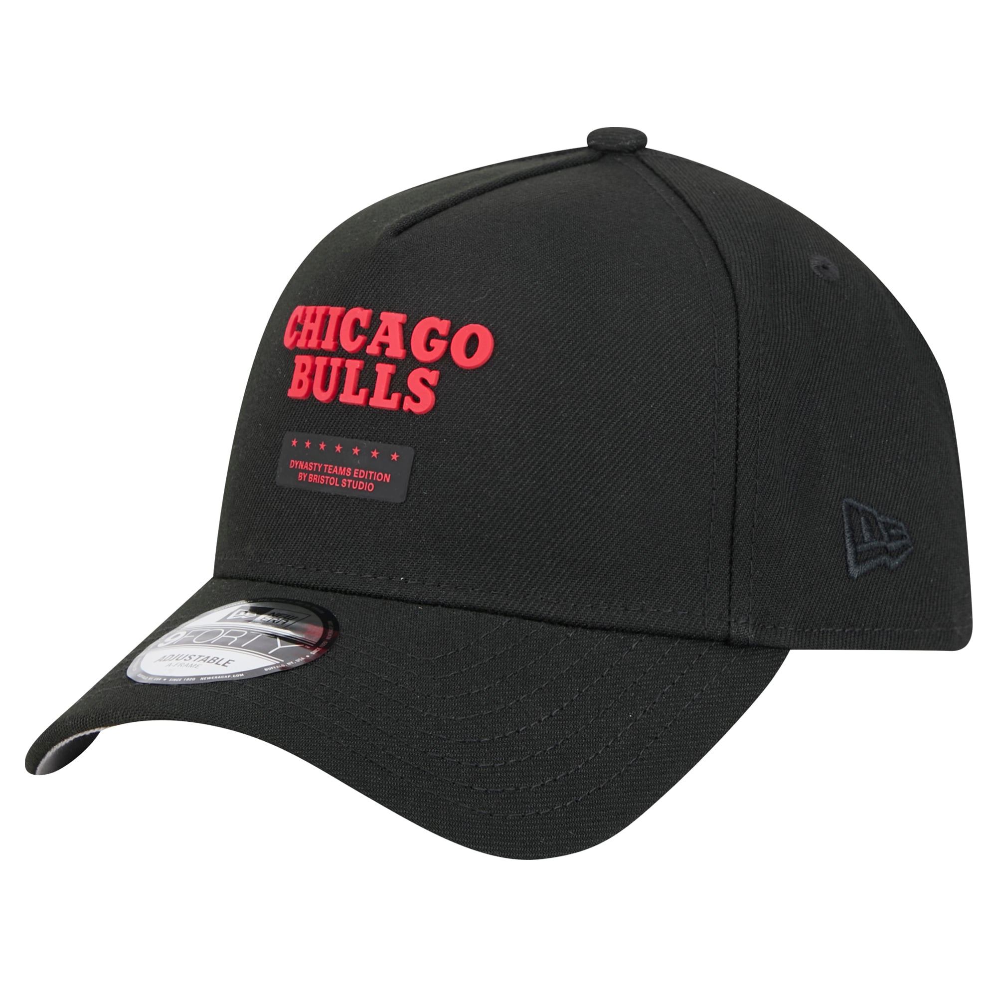 Men's Chicago Bulls New Era x Bristol Studio Black Dynasty Edition 9FORTY A-Frame Adjustable Hat