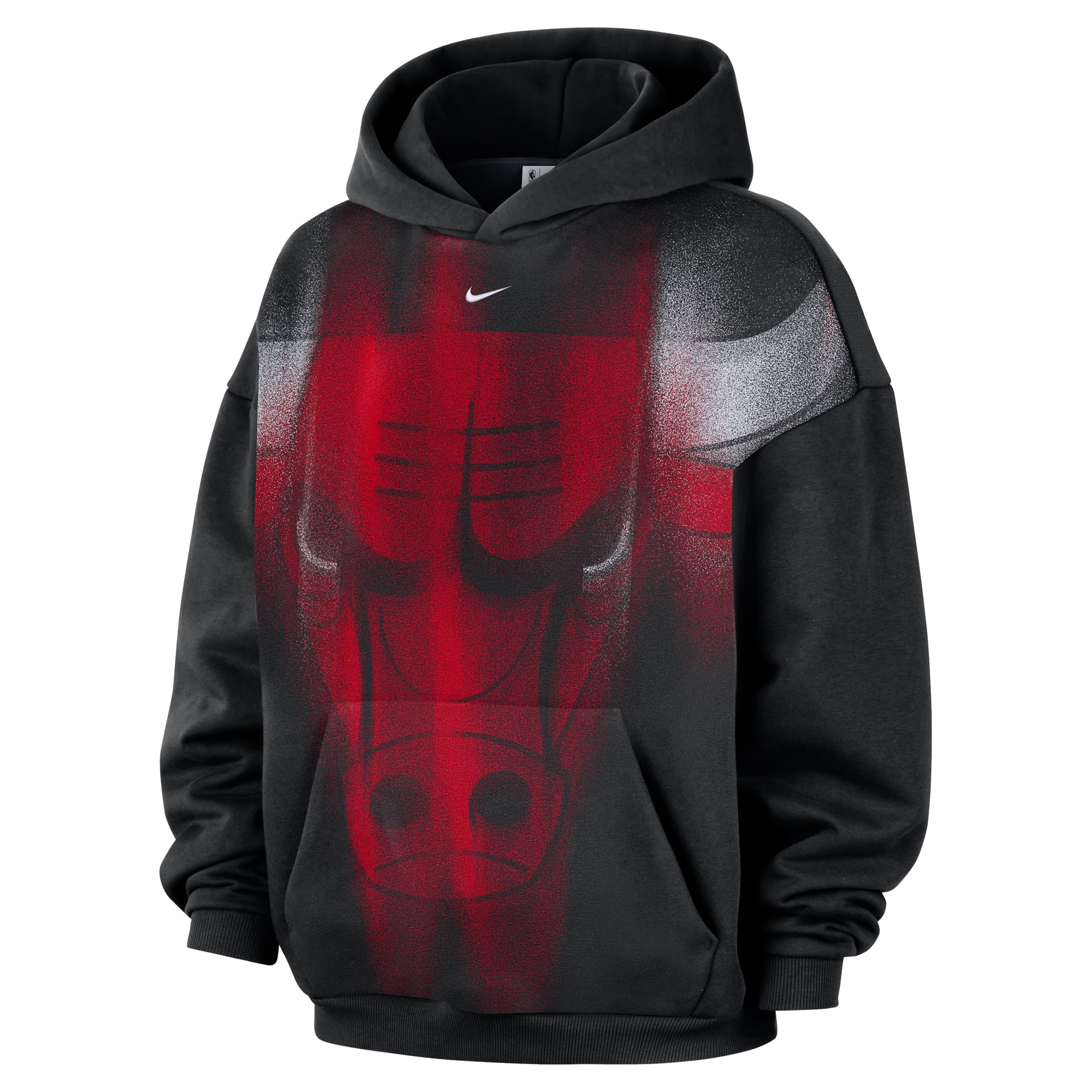 Sweat à capuche Nike Chicago Bulls 2026 Standard Issue Practice Icon Fleece noir pour homme