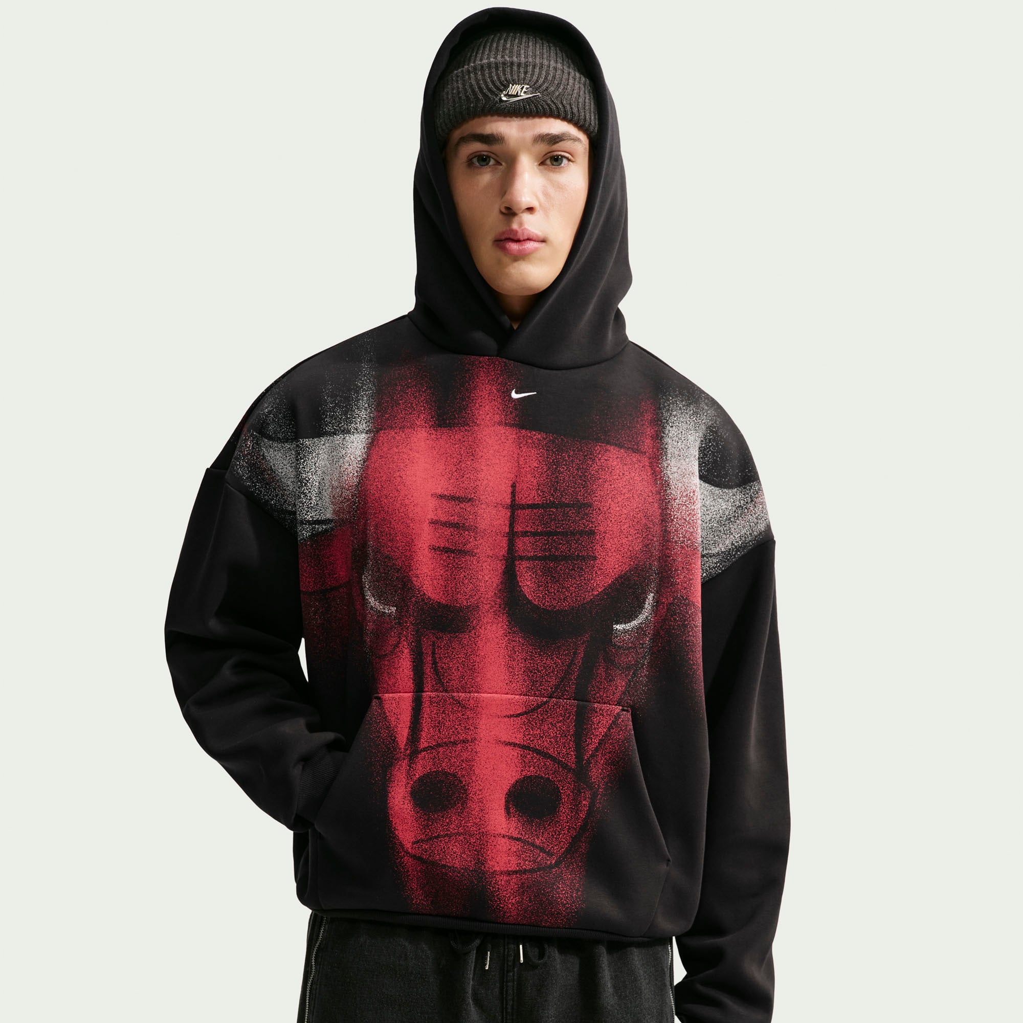 Sweat à capuche Nike Chicago Bulls 2026 Standard Issue Practice Icon Fleece noir pour homme