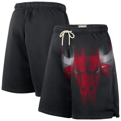 Chicago Bulls Nike 2026 Standard Issue Practice Icon Fleece Shorts - Black