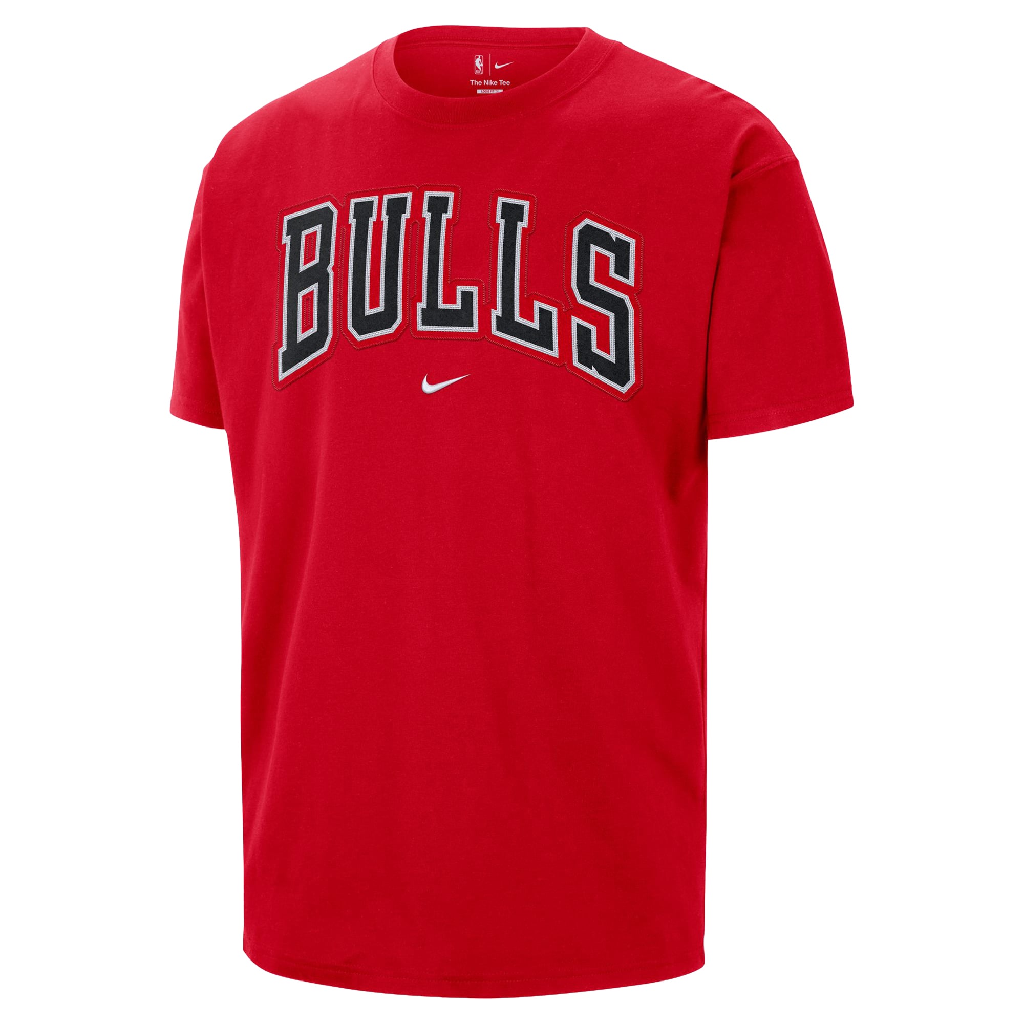 T-shirt Nike rouge Chicago Bulls avec logo en sergé pour homme