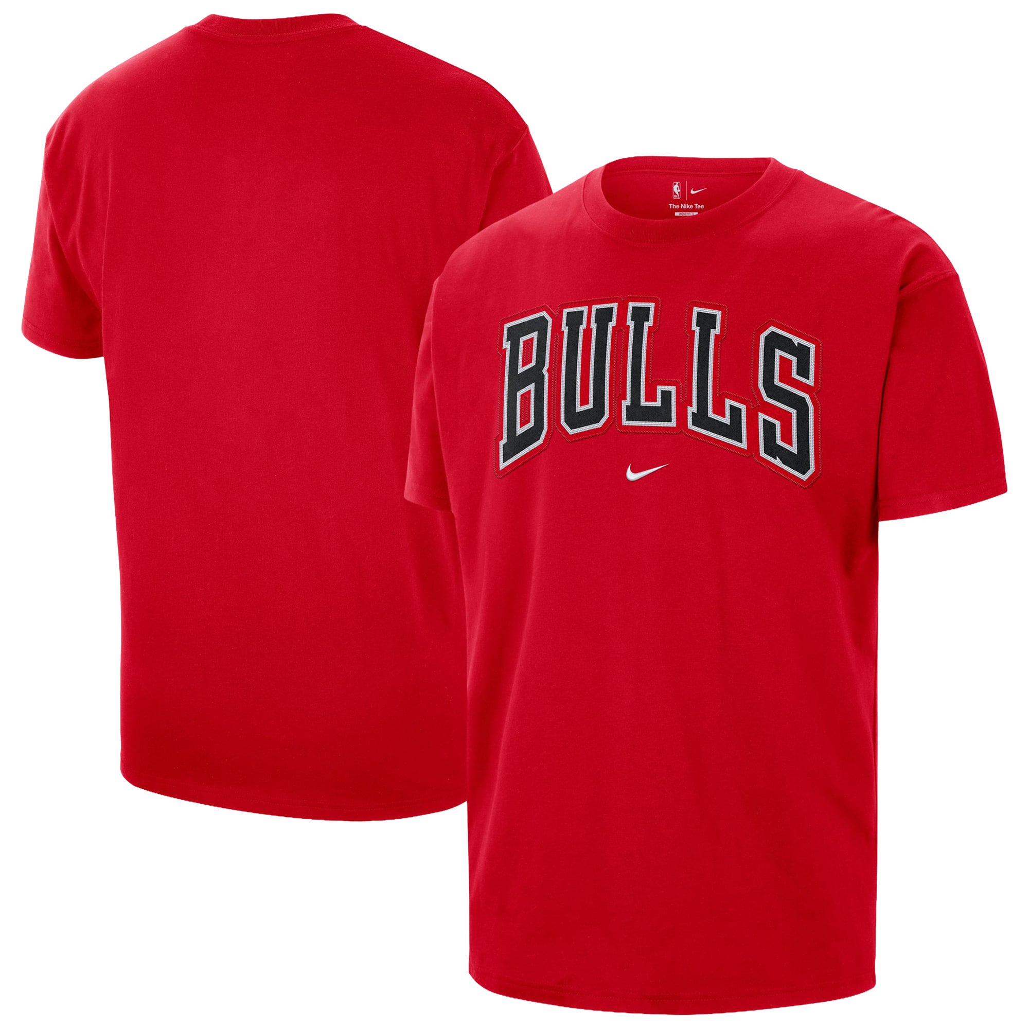 T-shirt Nike rouge Chicago Bulls avec logo en sergé pour homme