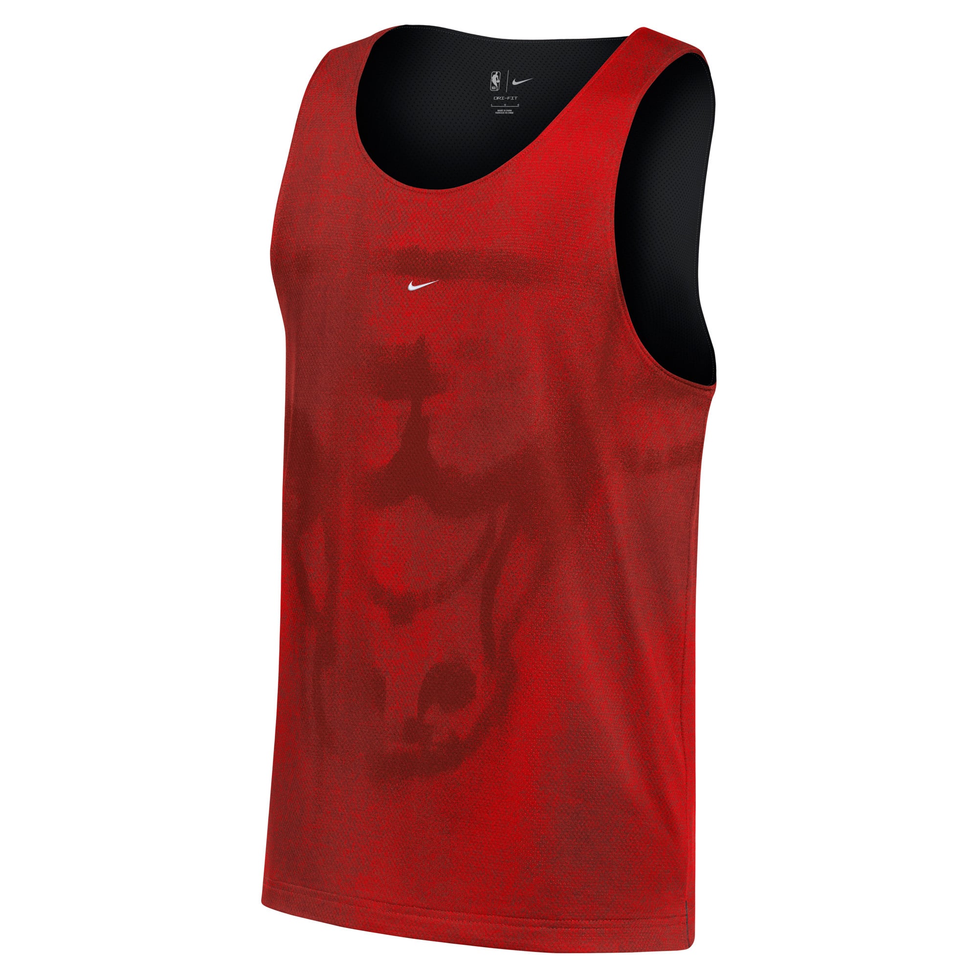 Maillot réversible Nike rouge/noir Chicago Bulls 2026 Standard Issue Practice Icon Mesh pour homme