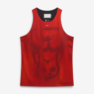 Chicago Bulls Nike 2026 Standard Issue Practice Icon Mesh Reversible Jersey - Red/Black