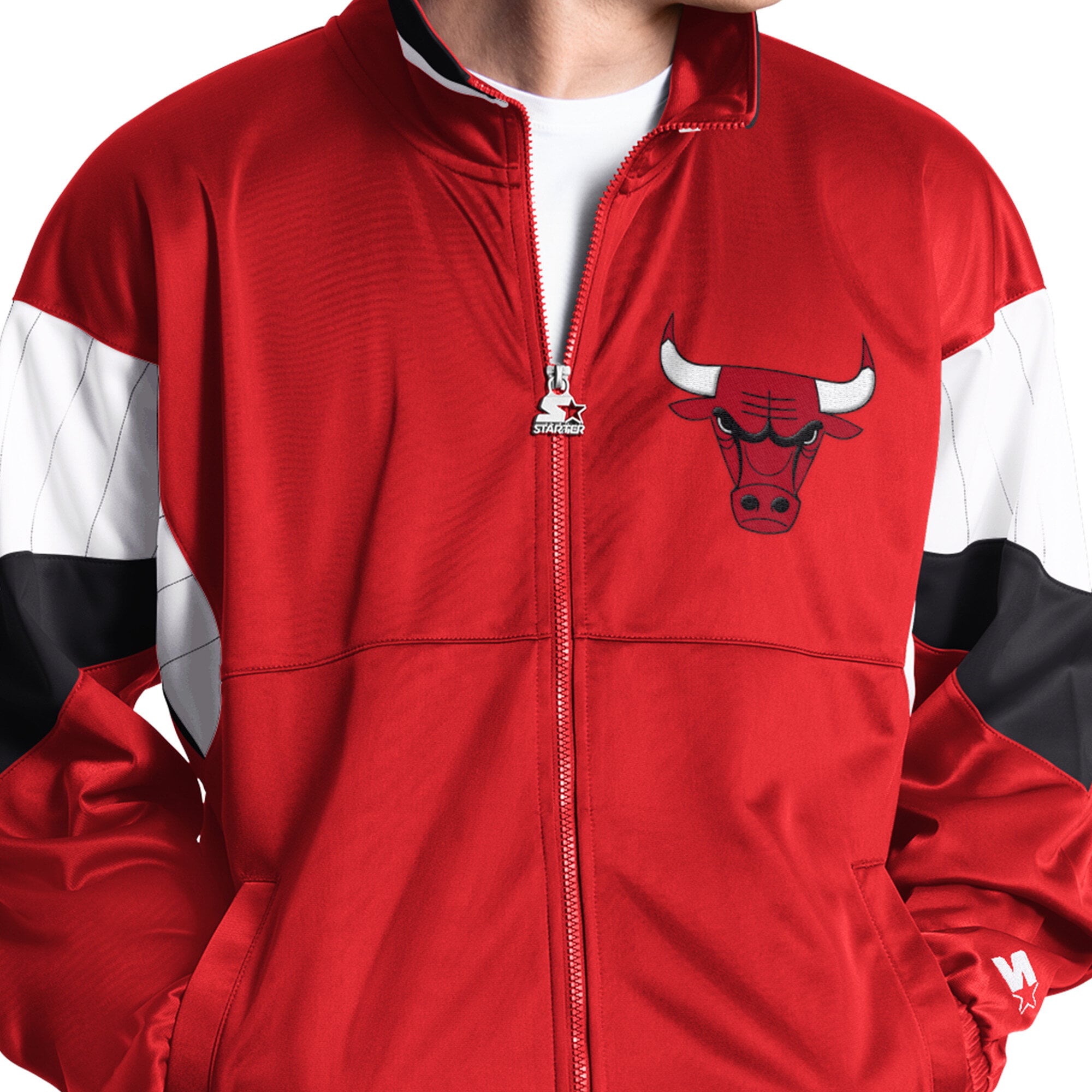 Veste de survêtement zippée Starter rouge Chicago Bulls Legacy pour homme