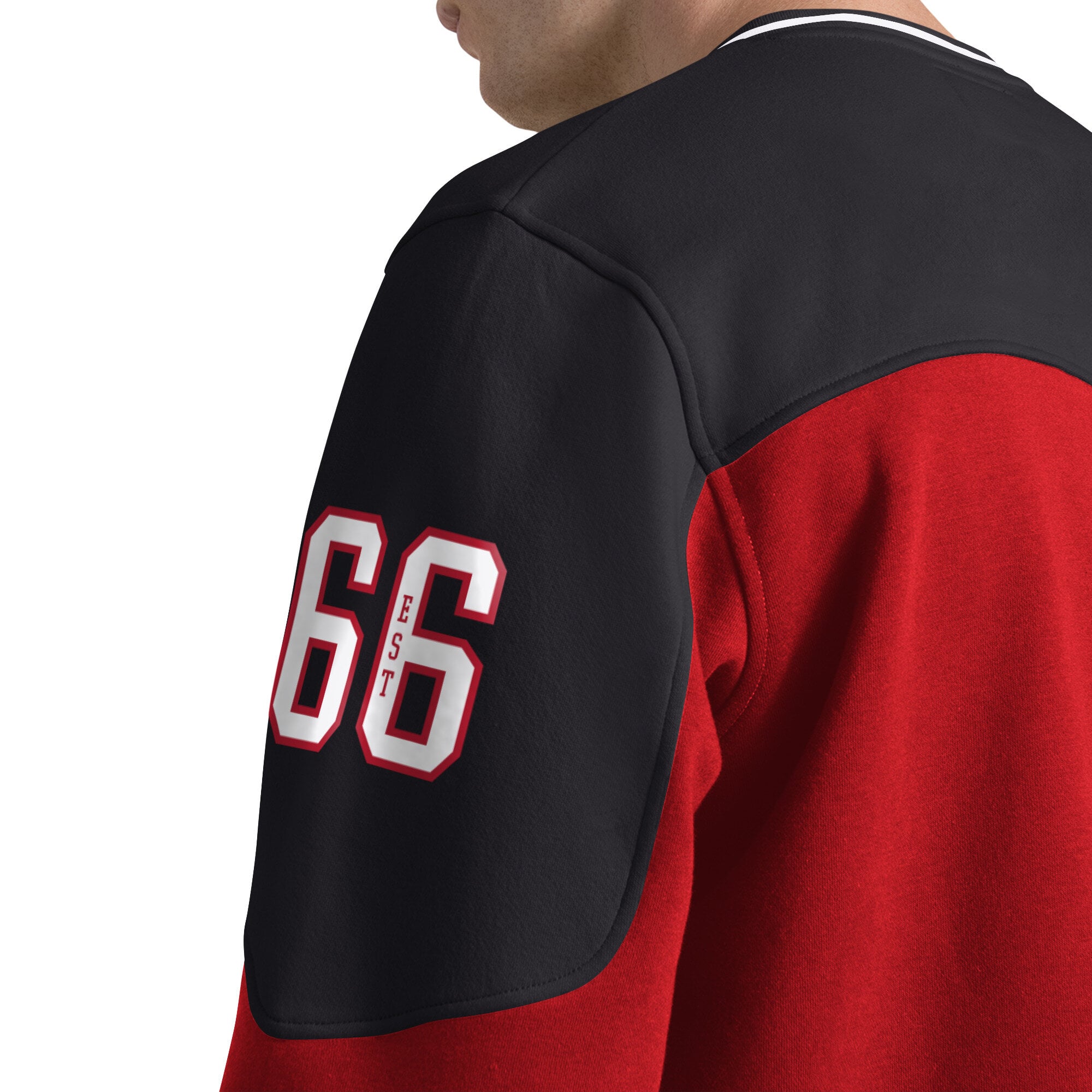 T-shirt à manches longues et col en V Starter rouge Chicago Bulls pour homme