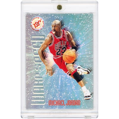 Michael Jordan Chicago Bulls 1995-96 Topps Stadium Club Warp Speed #WS1 Card
