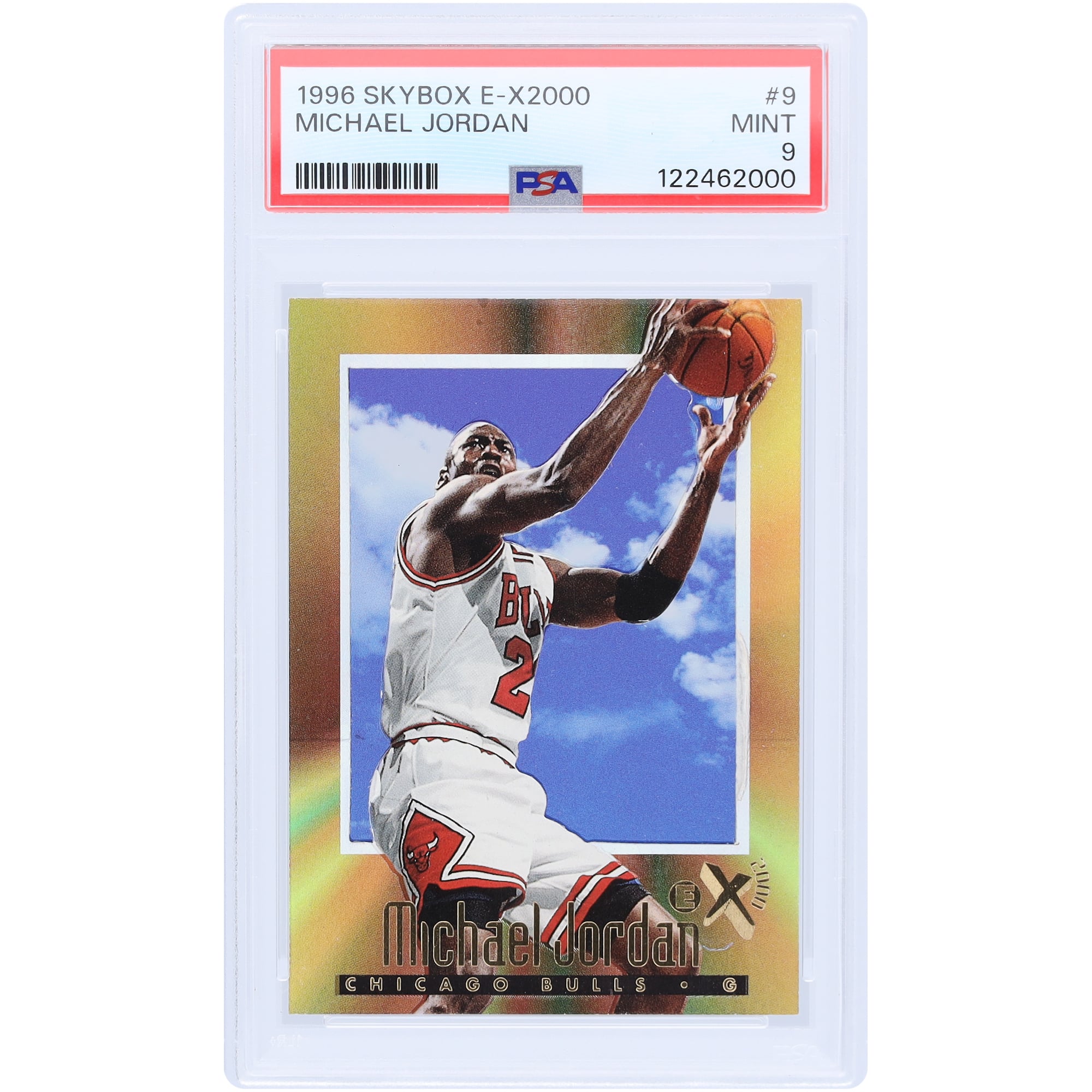 Michael Jordan Chicago Bulls 1996 Skybox E-X2000 #9 PSA 