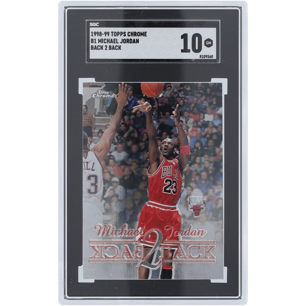 Michael Jordan Chicago Bulls 1998-99 Topps Chrome Back 2 Back #B1 