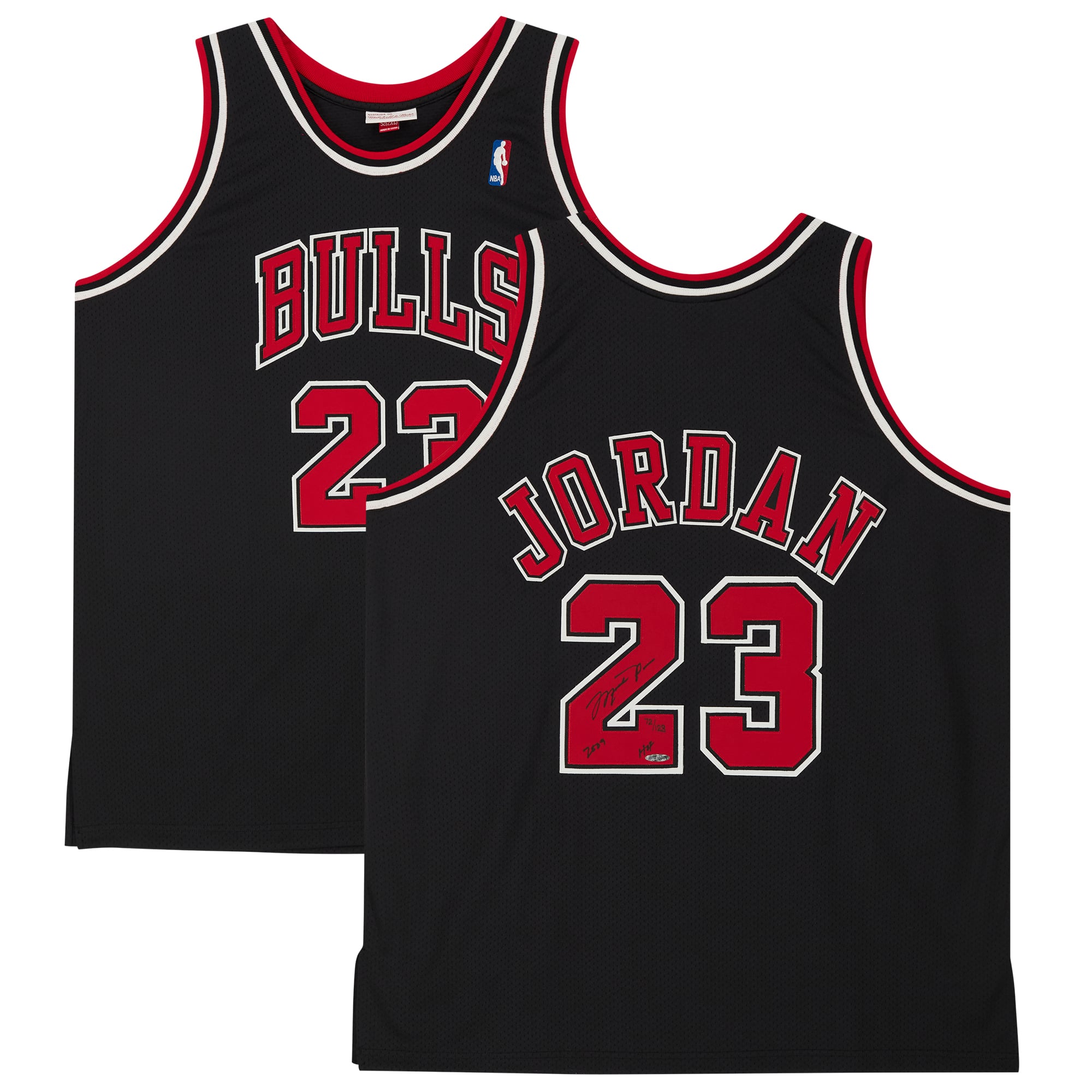 Michael Jordan Chicago Bulls Autographed Black 1997-98 Mitchell