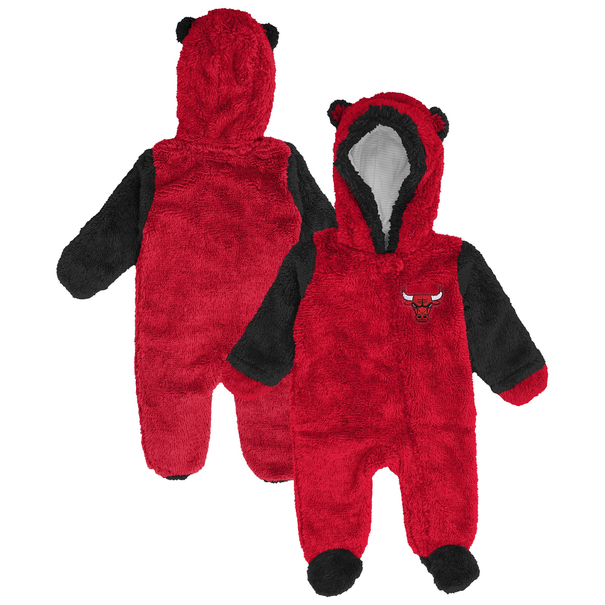 Grenouillère polaire zippée Outerstuff rouge Chicago Bulls pour nouveau-né et nourrisson
