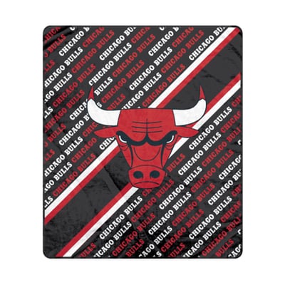Chicago Bulls Pegasus 60" x 70" Diagonal Lined Wordmark Ultra Soft Blanket