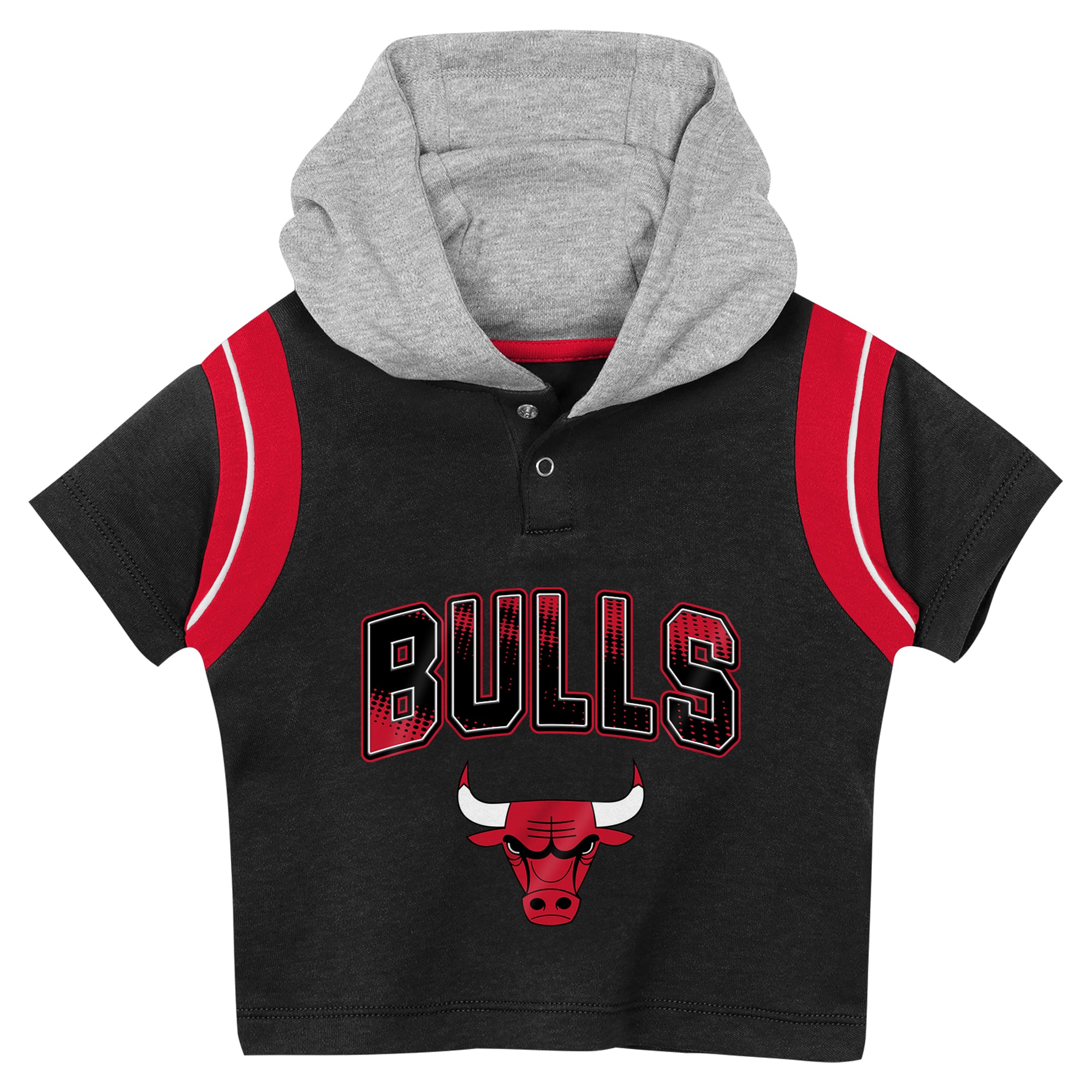 Preschool Outerstuff Black Chicago Bulls Get Back Short Sleeve Hoodie & Shorts Two-Pack Set
