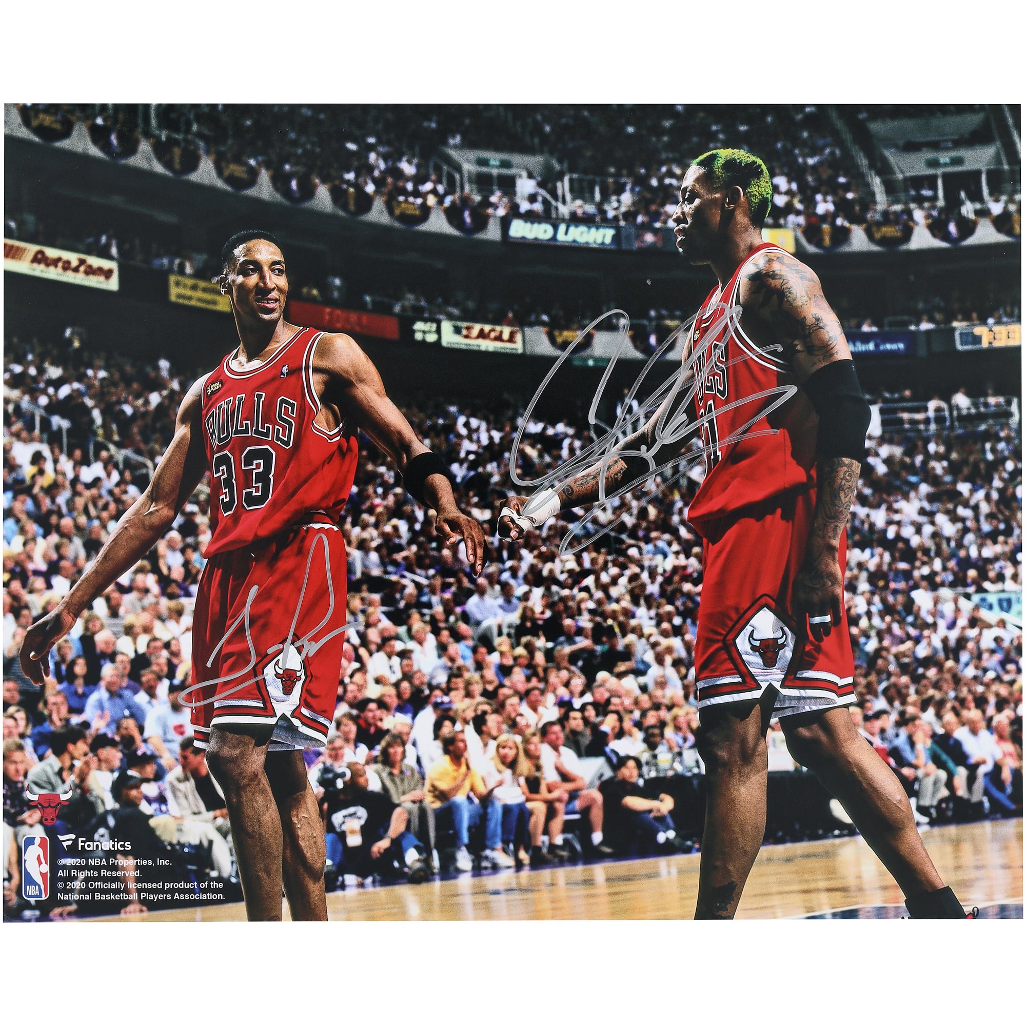 Scottie Pippen & Dennis Rodman Chicago Bulls Autographed 16" x 20" Photograph