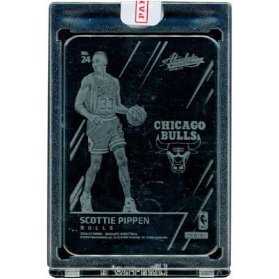 Scottie Pippen Chicago Bulls 2016-17 Panini Absolute Memorabilia Glass Case Hit #24 Card