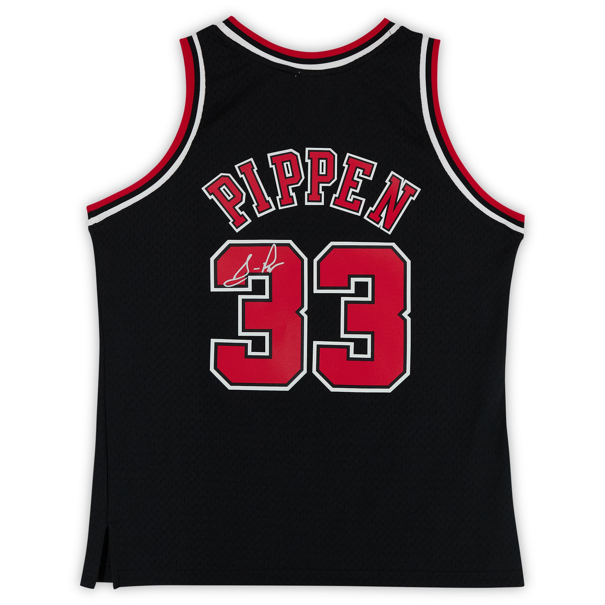 Scottie Pippen Chicago Bulls Autographed Mitchell & Ness Black 1997-98 Swingman Jersey