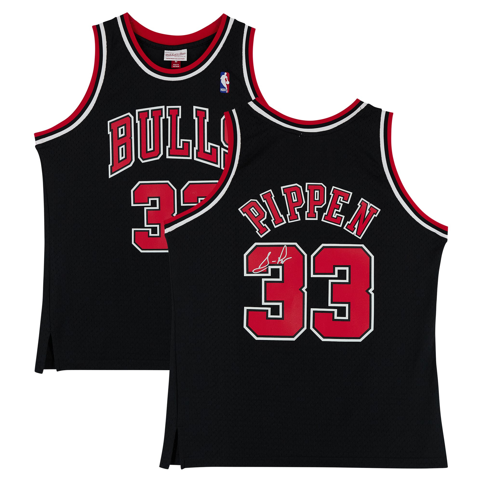Scottie Pippen Chicago Bulls Autographed Mitchell & Ness Black 1997-98 Swingman Jersey