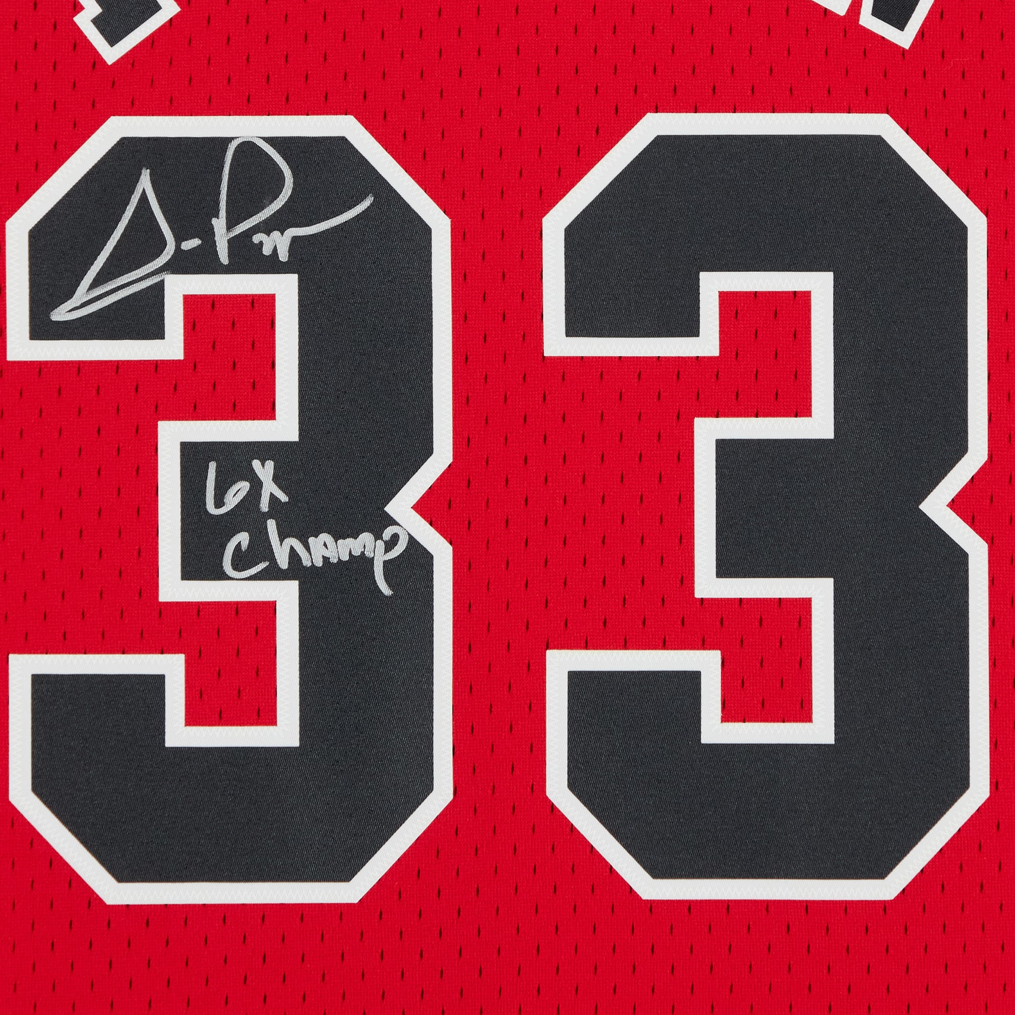 Scottie Pippen Chicago Bulls Autographed Mitchell & Ness Red 1997-1998 Swingman Jersey with "6x Champ" Inscription