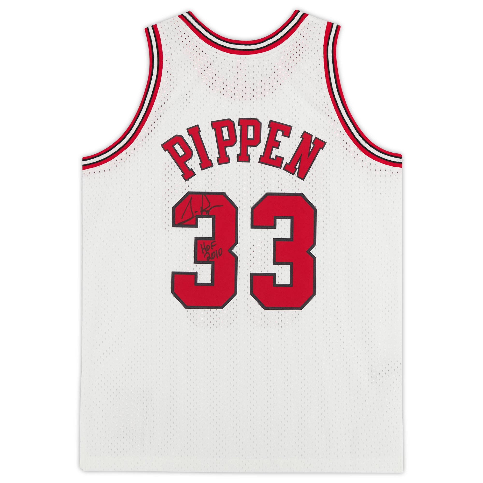 Scottie Pippen Chicago Bulls Autographed Mitchell & Ness White 1997-1998 Swingman Jersey with "HOF 2010" Inscription