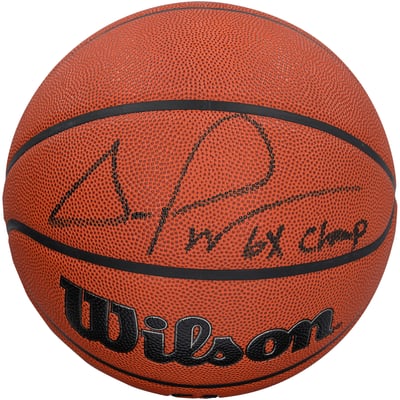 Scottie Pippen Chicago Bulls Autographed Fanatics Authentic Wilson Authentic Series Indoor/Outdoor Basketball with "6X Champ" Inscription