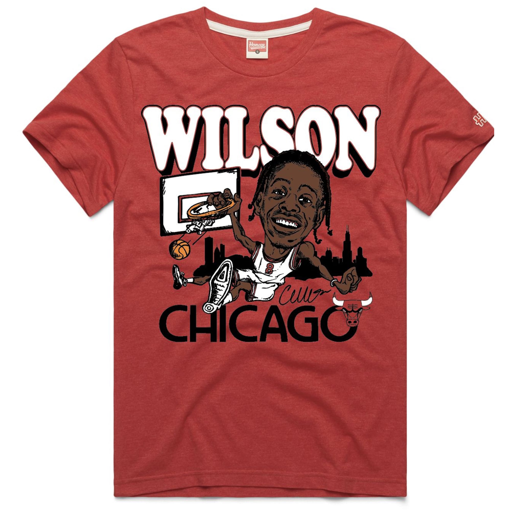 T-shirt unisexe hommage à Caleb Wilson, recrue des Chicago Bulls, en mélange de trois matières