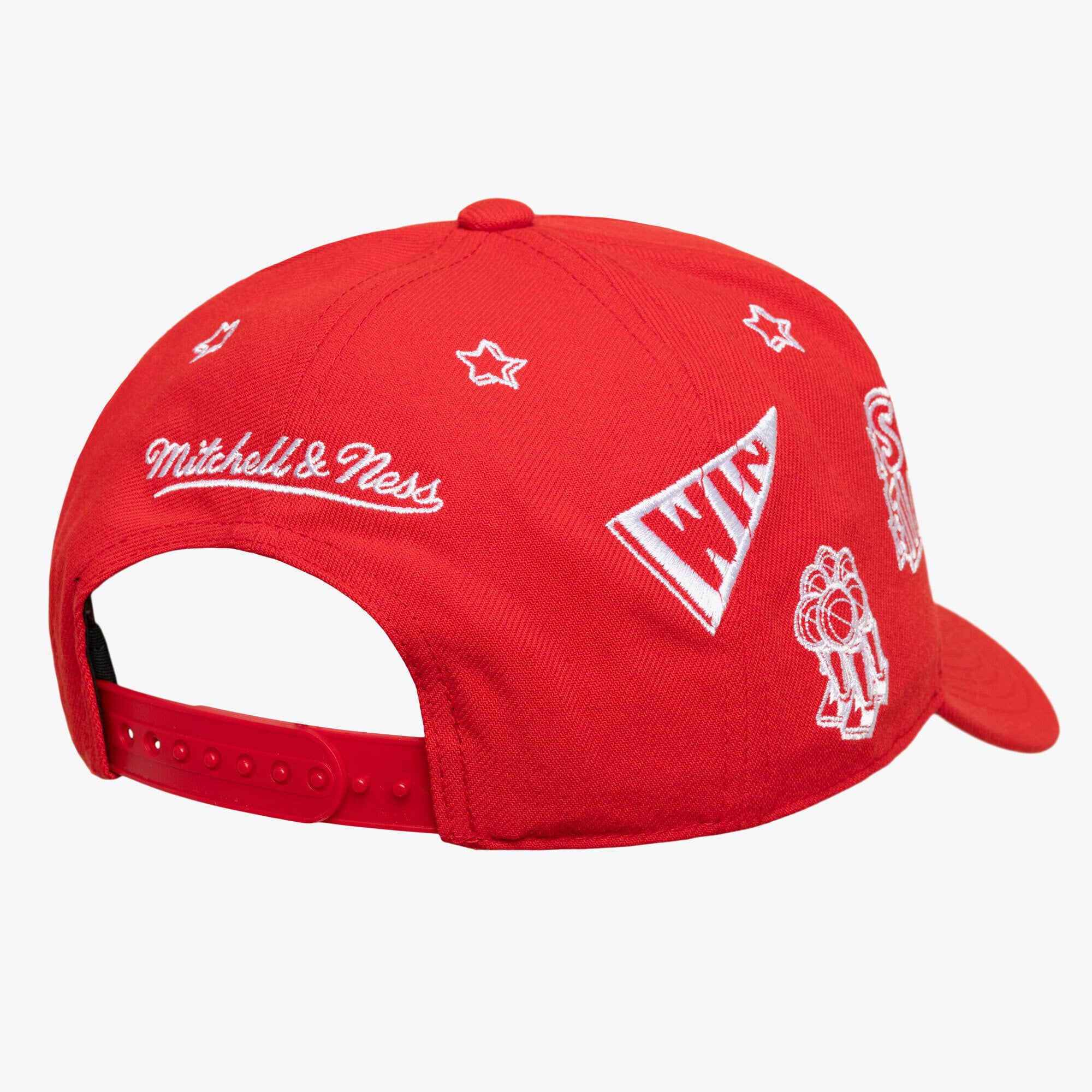 Casquette unisexe Mitchell & Ness rouge Chicago Bulls Downtown Doodle Pro