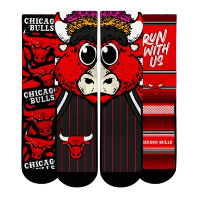  Chicago Bulls Rock Em Unisex Fan Favorites Three-Pack Crew Socks Set - Red