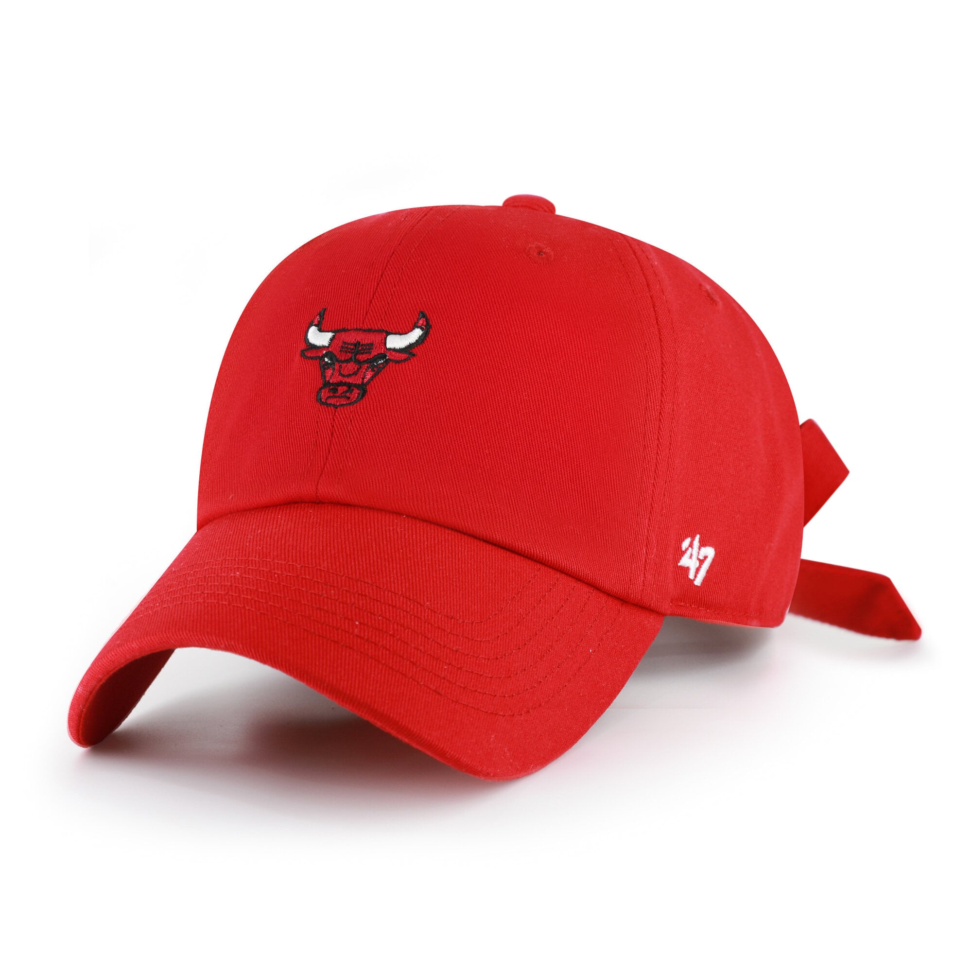 Women's '47 Red Chicago Bulls  Bow Back Clean Up Adjustable Hat