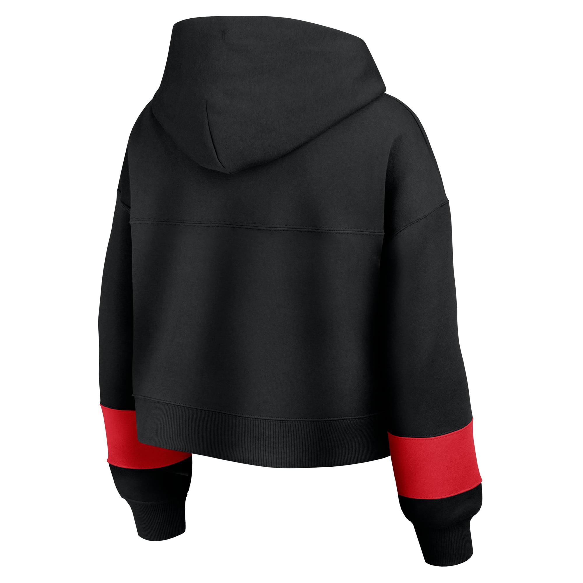 Women's Fanatics  Chicago Bulls Black Beat Records Cropped Fleece Hoodie