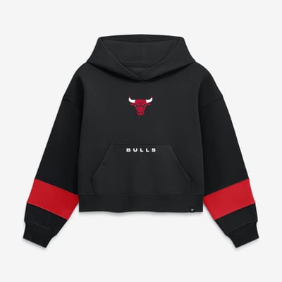  Chicago Bulls Fanatics Women's Beat Records Fleece Hoodie - Black