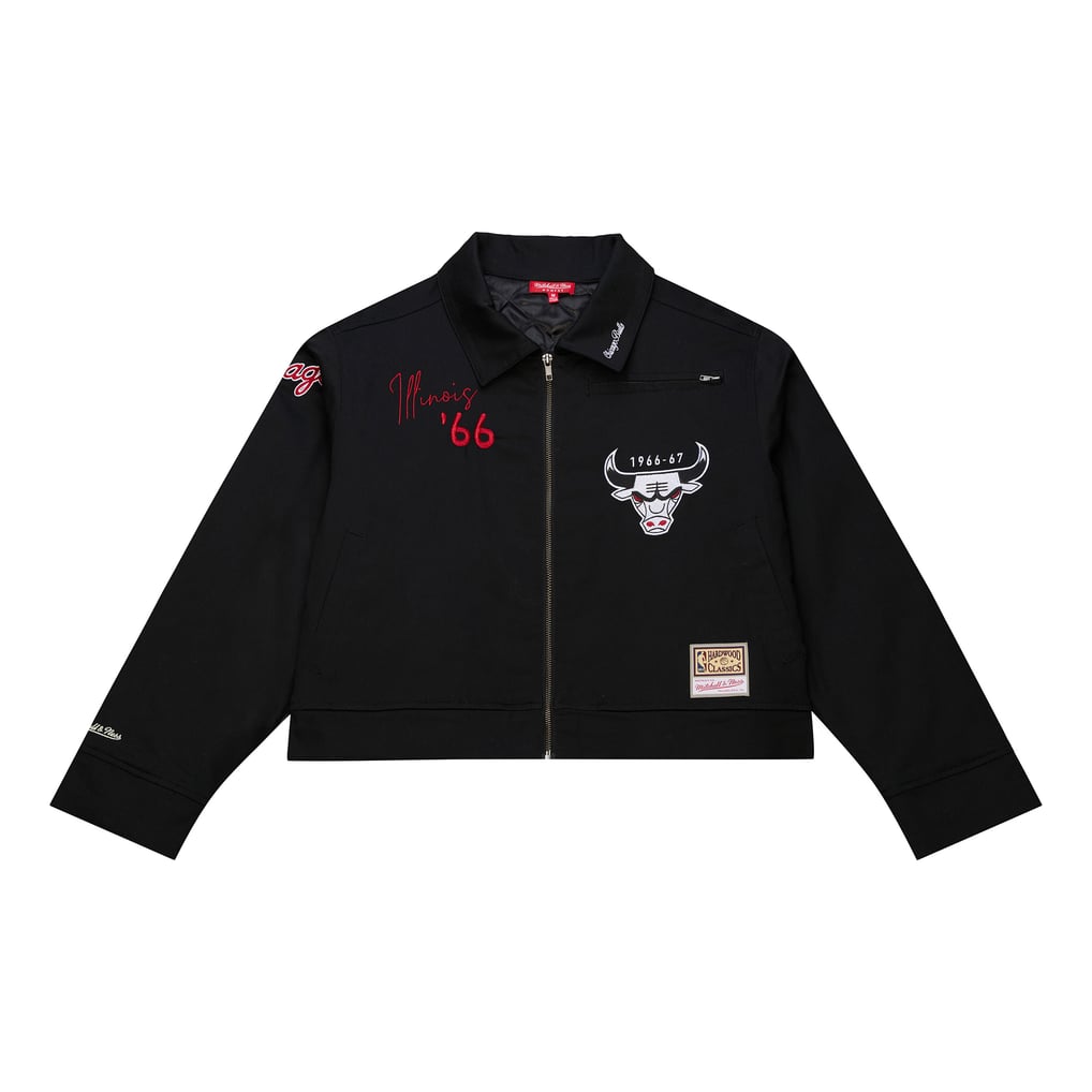 Chicago Bulls Mitchell & Ness Women's Full-Zip Mechanic Jacket - Black