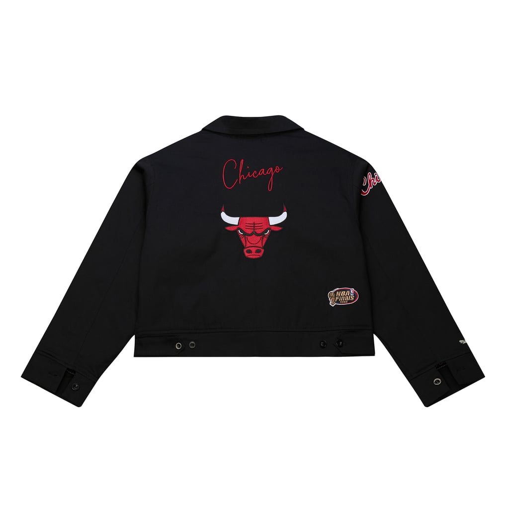 Chicago Bulls Mitchell & Ness Women's Full-Zip Mechanic Jacket - Black