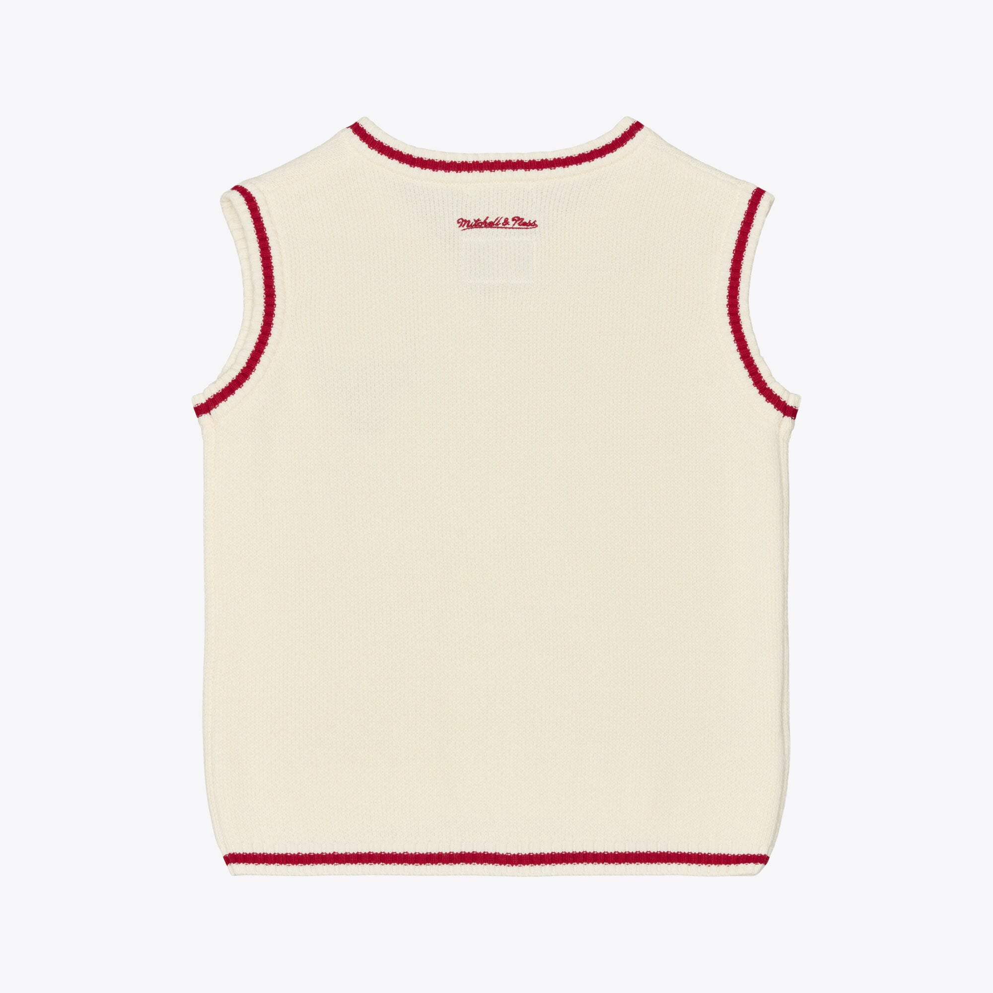 Women's Mitchell & Ness Cream Chicago Bulls Retro Roots Sweater Vest