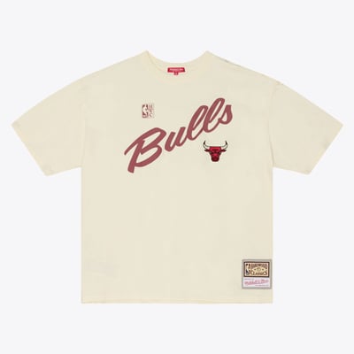  Chicago Bulls Mitchell & Ness Women's Heritage Hues T-Shirt - Oatmeal