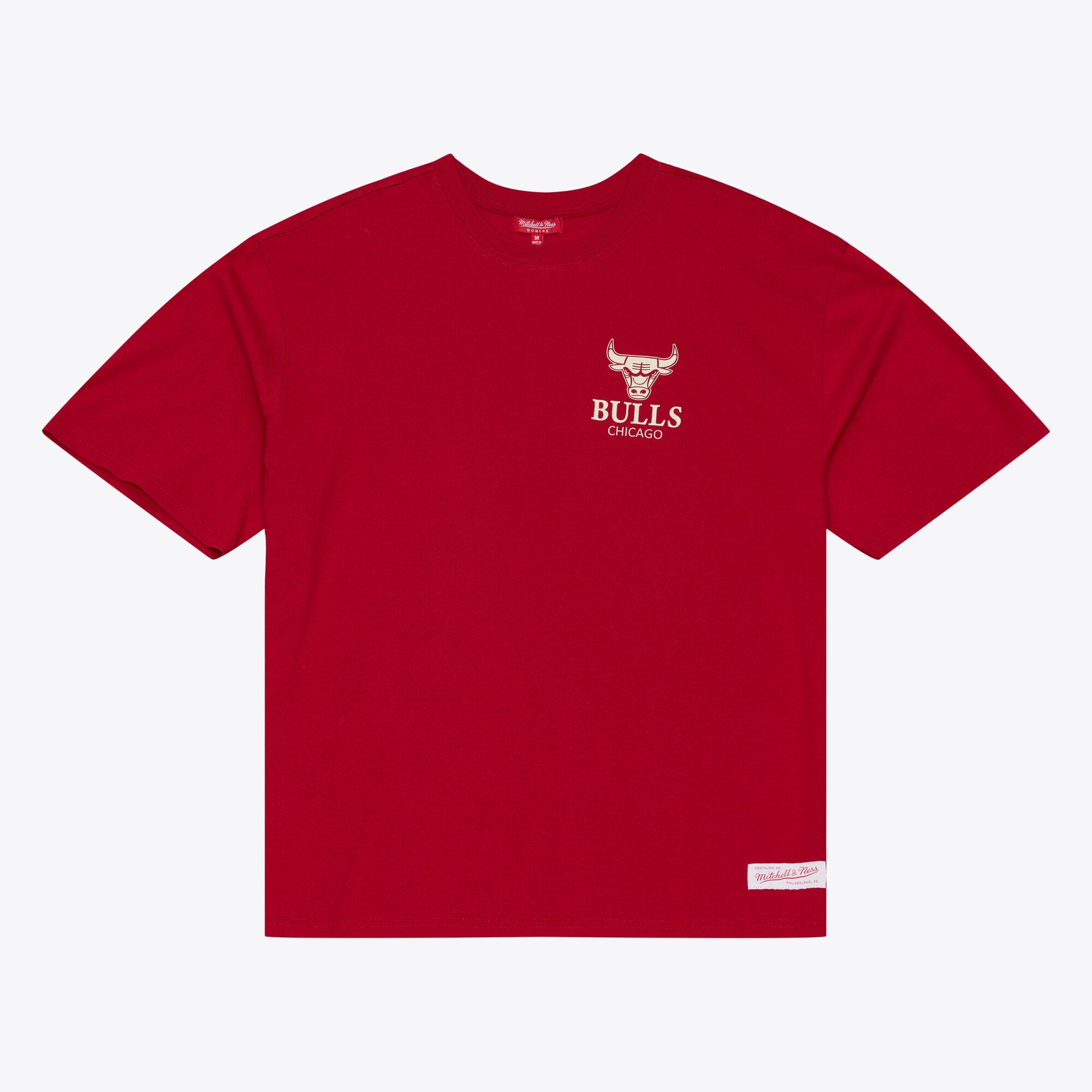 T-shirt essentiel Mitchell & Ness rouge Chicago Bulls pour femmes