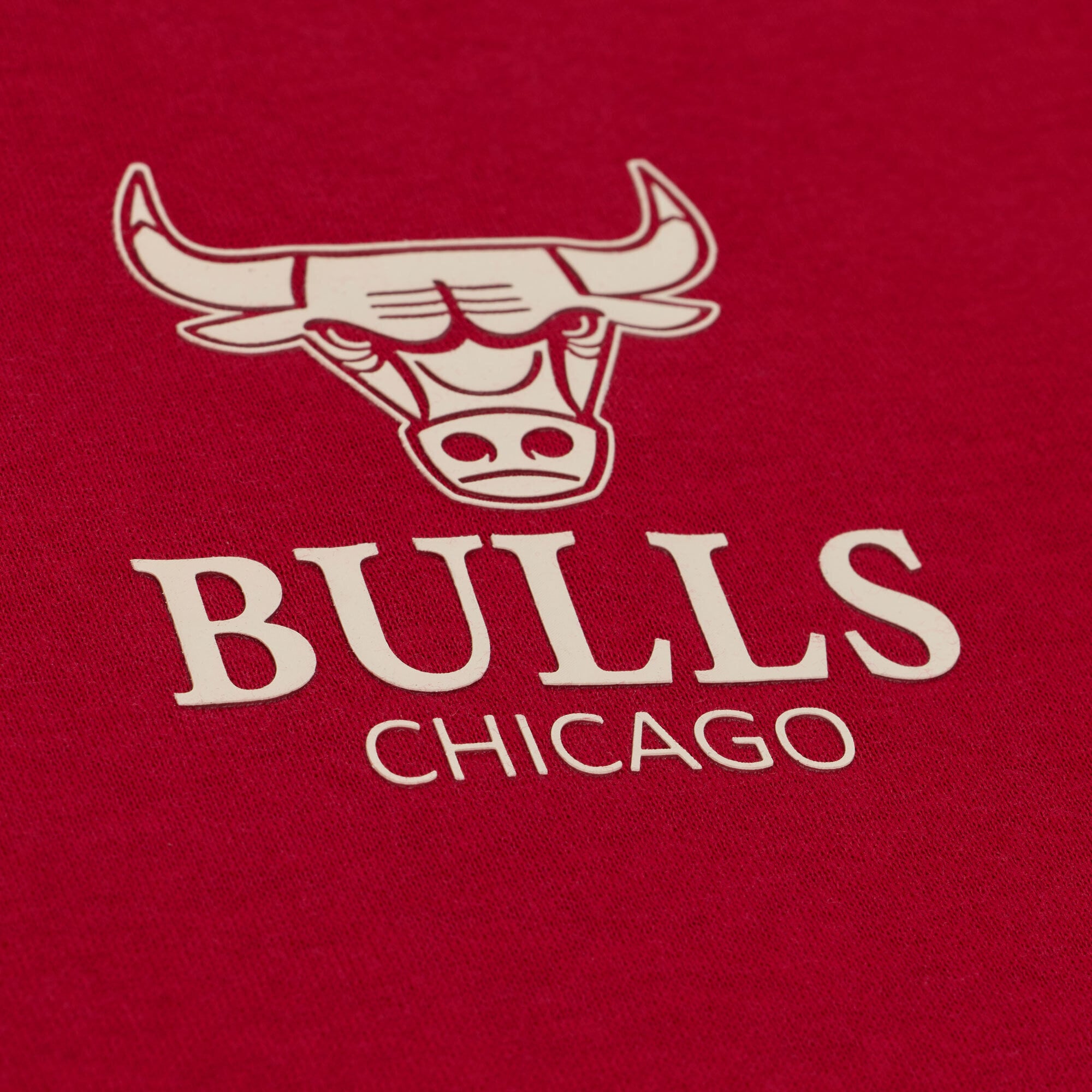 Women's Mitchell & Ness  Red Chicago Bulls Core Essentials Micro Logo Fleece Sweatshirt
